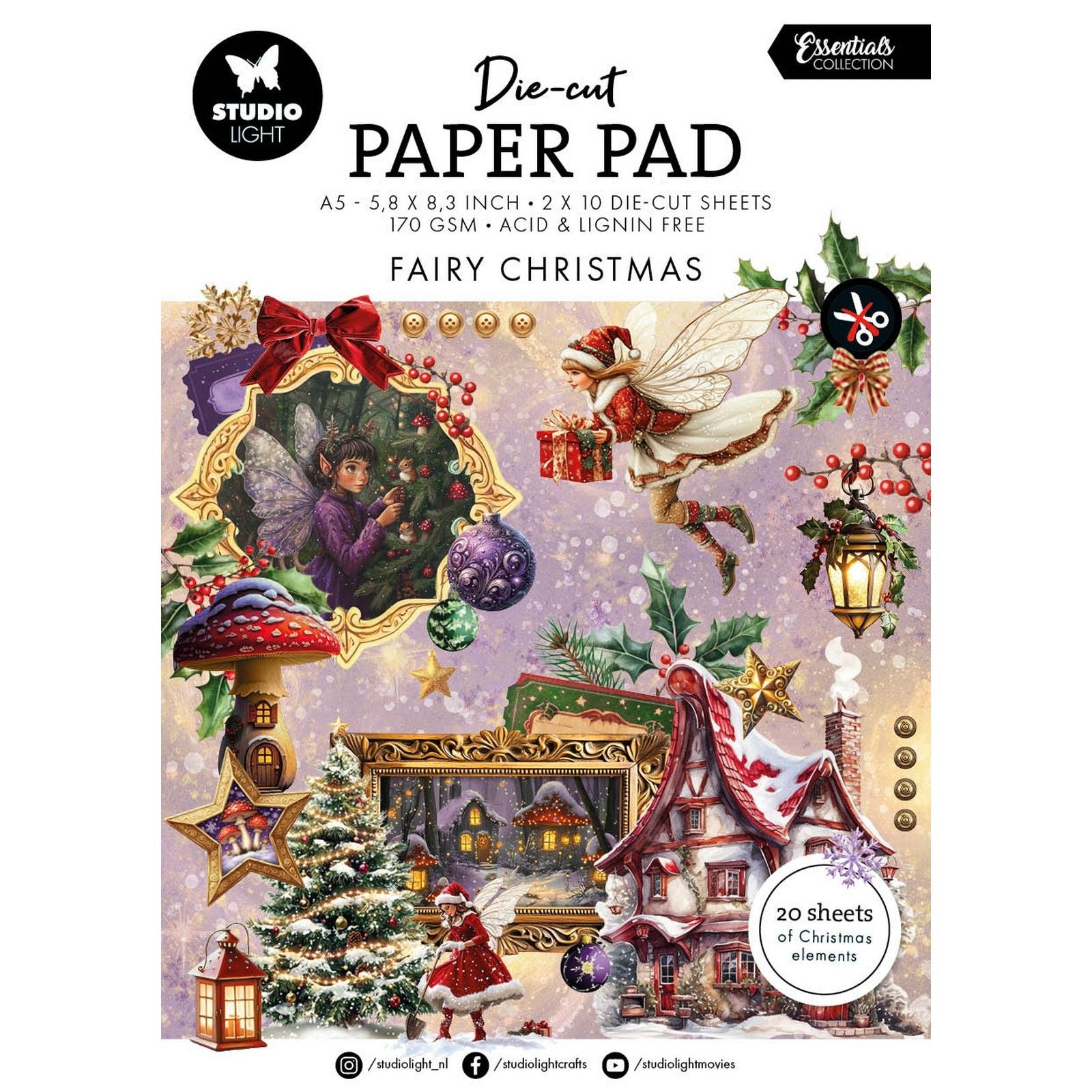 Studio light • essentials die-cut paper pad fairy christmas