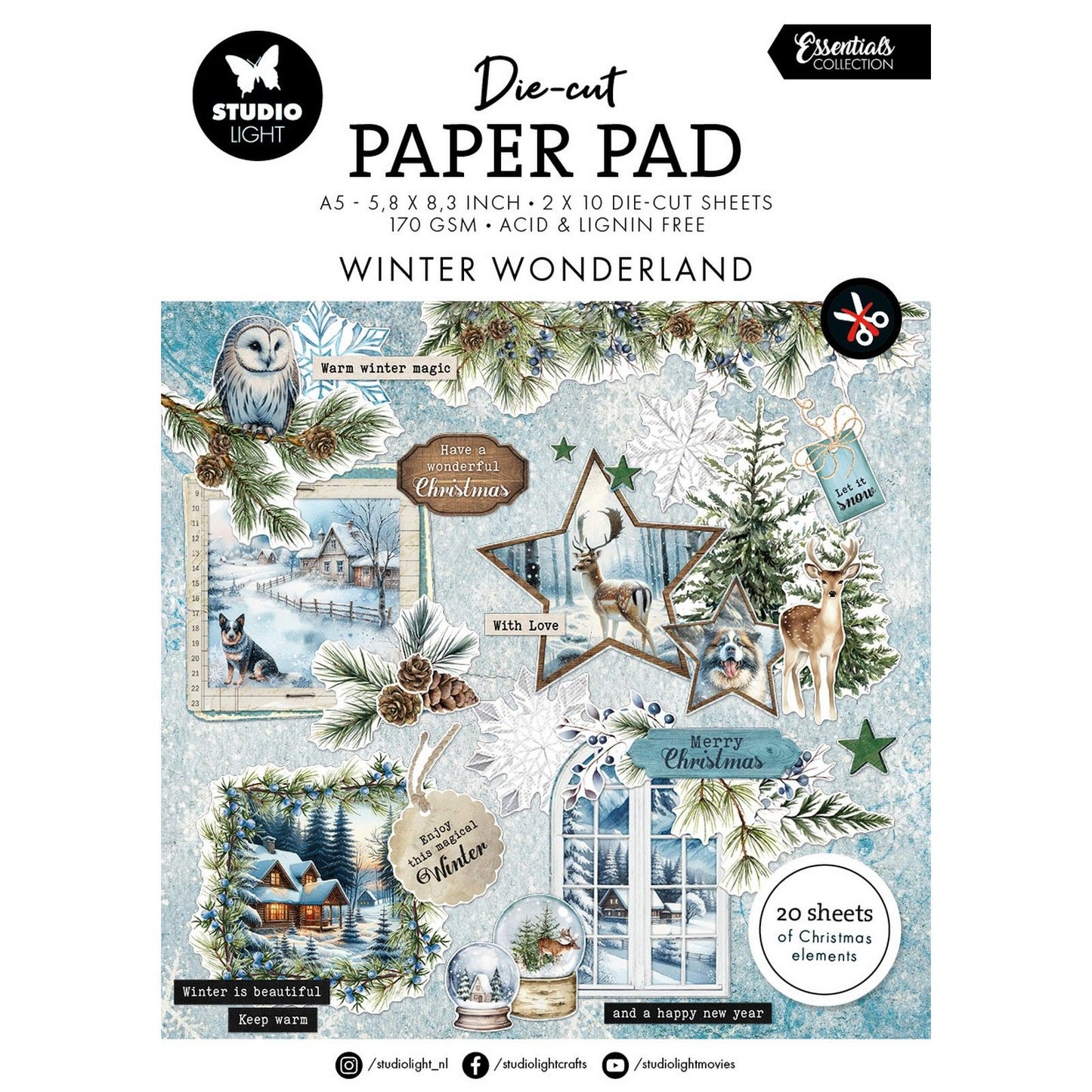 Studio light • essentials die-cut paper pad winter wonderland
