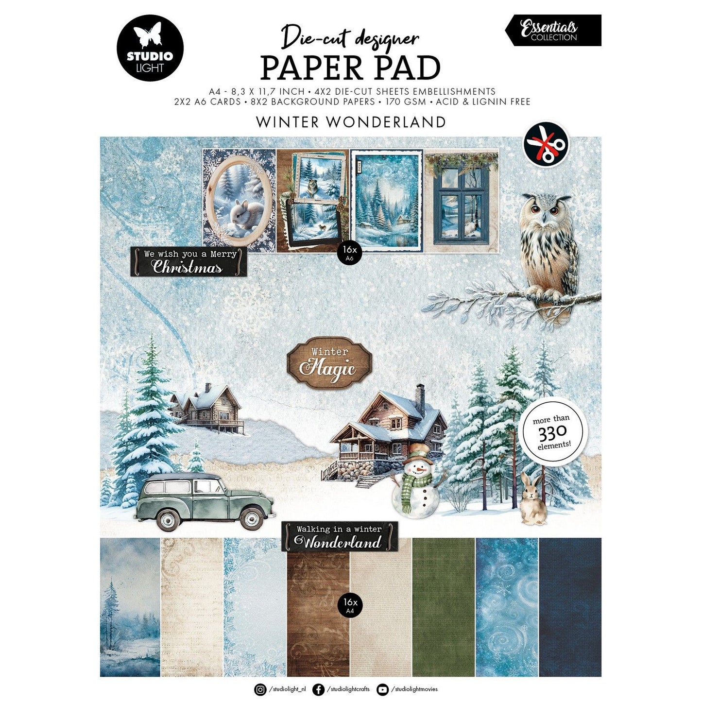 Studio light • essentials die-cut paper pad winter wonderland