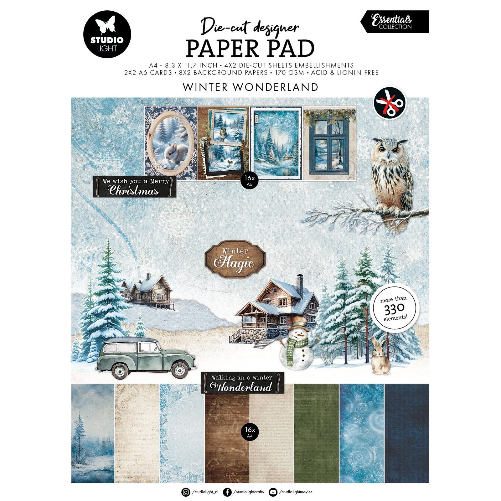 Studio light • essentials die-cut paper pad winter wonderland