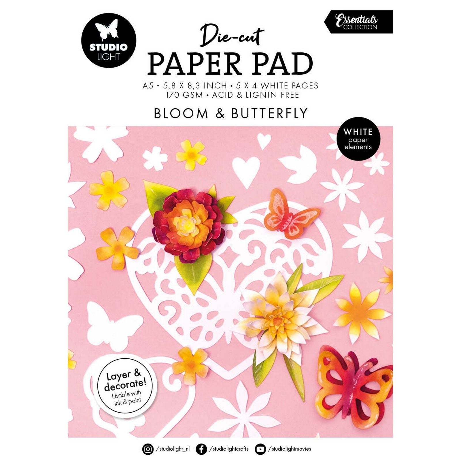 Studio light • essentials die-cut paper pad bloom butterfly