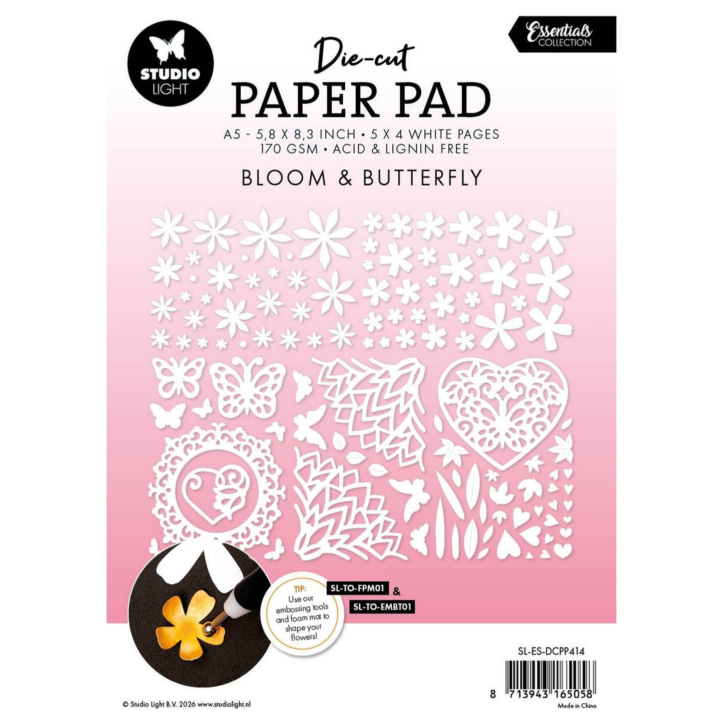 Studio light • essentials die-cut paper pad bloom butterfly