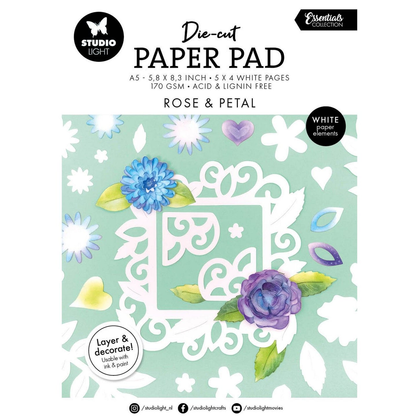 Studio light • essentials die-cut paper pad rose petal