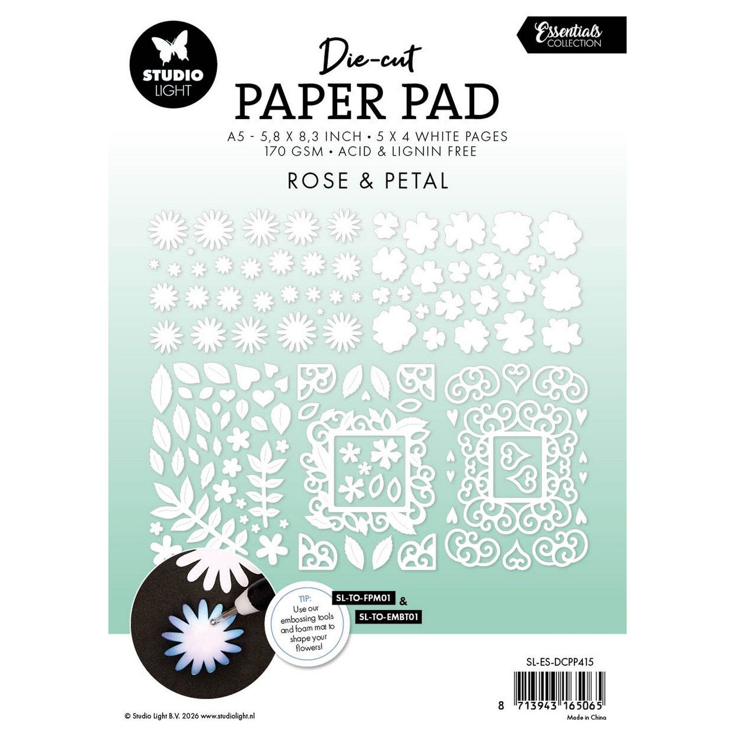 Studio light • essentials die-cut paper pad rose petal