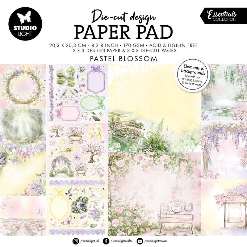 Studio light • essentials designer paper pad paper elements pastel blossom