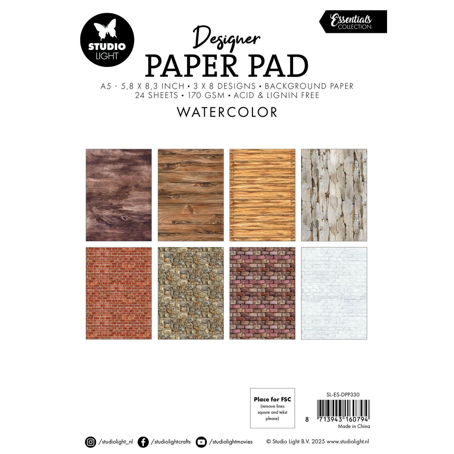 Studio light • essentials designer paper pad watercolor