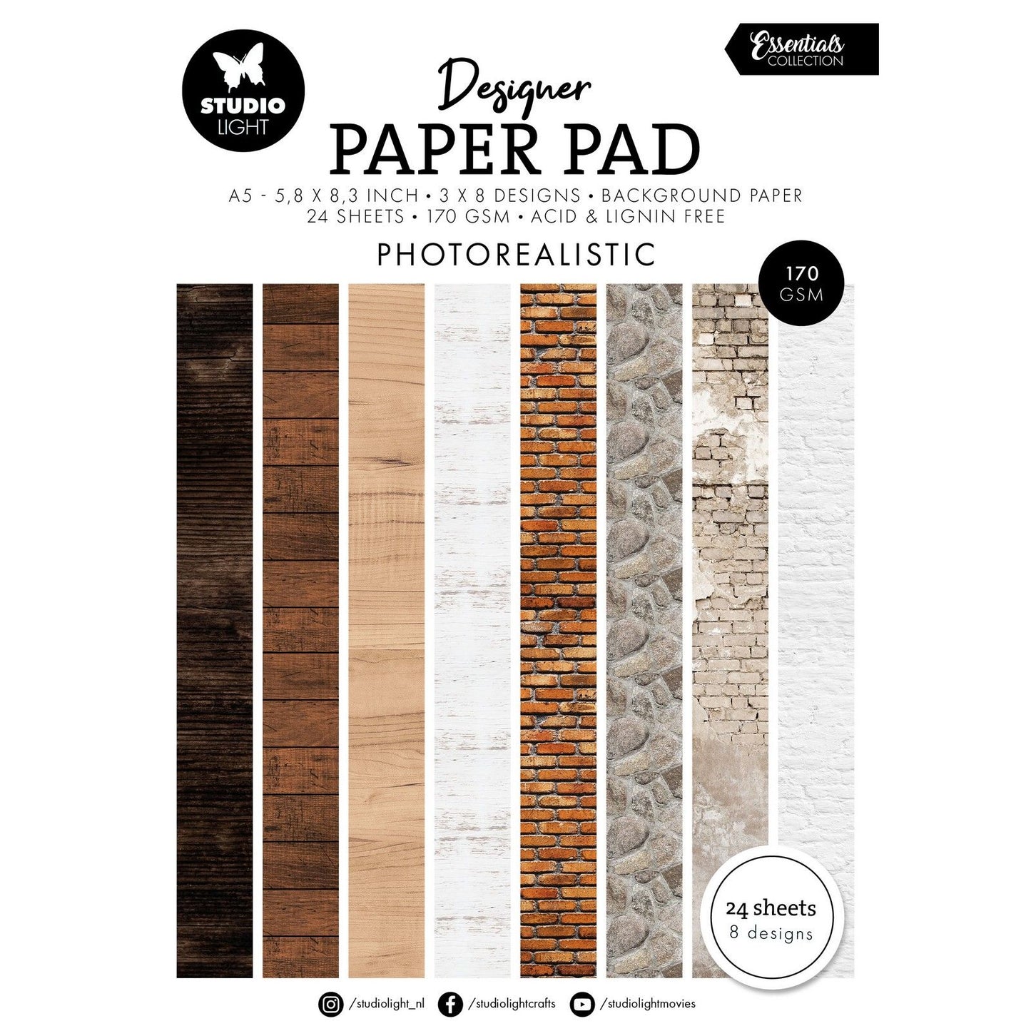 Studio light • essentials designer paper pad photorealistic
