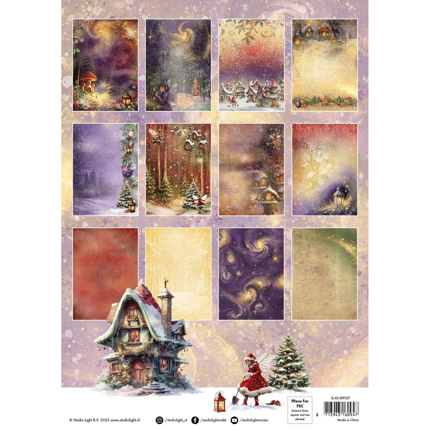 Studio light • essentials designer paper pad fairy christmas