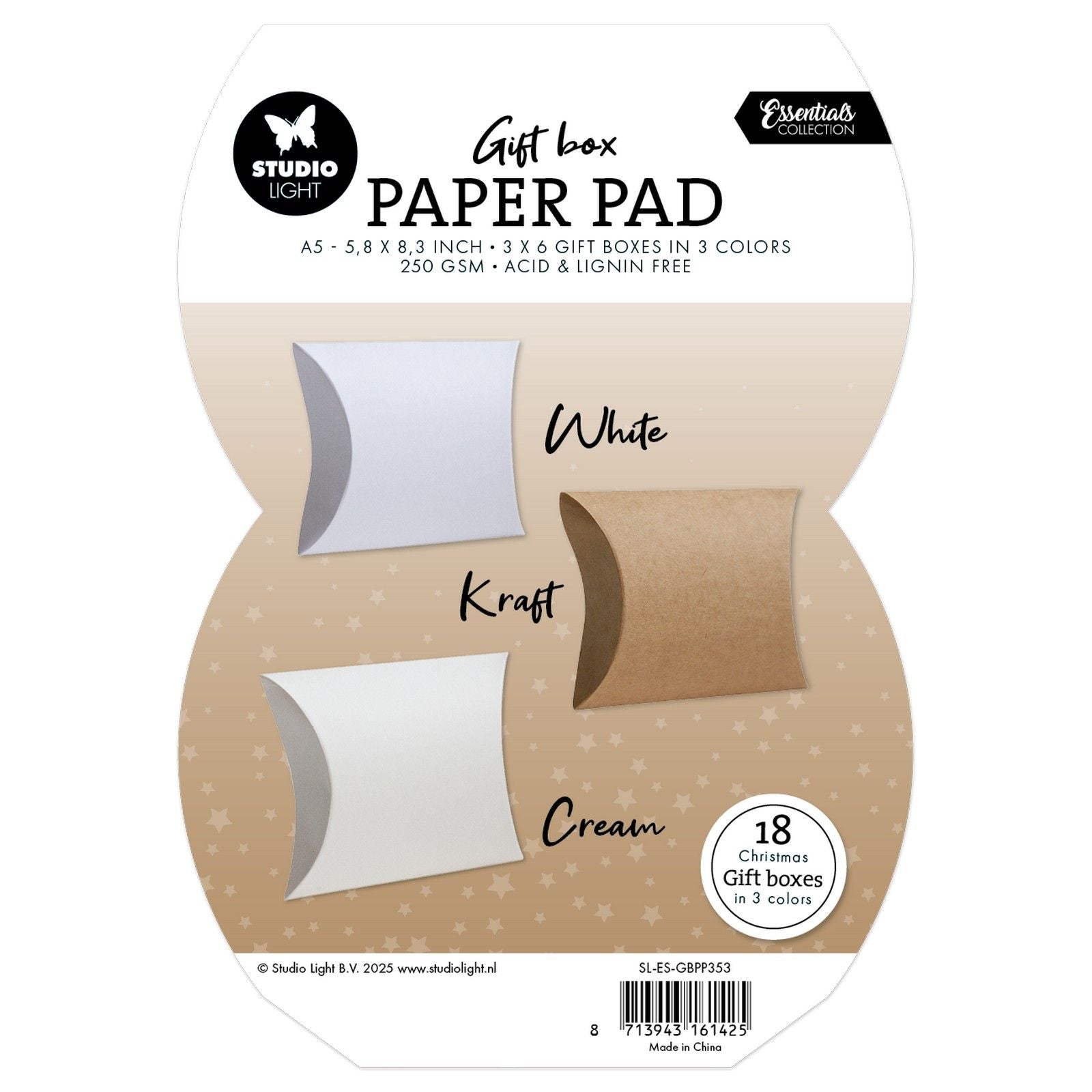 Studio light • essentials giftbox paper pad pillowbox