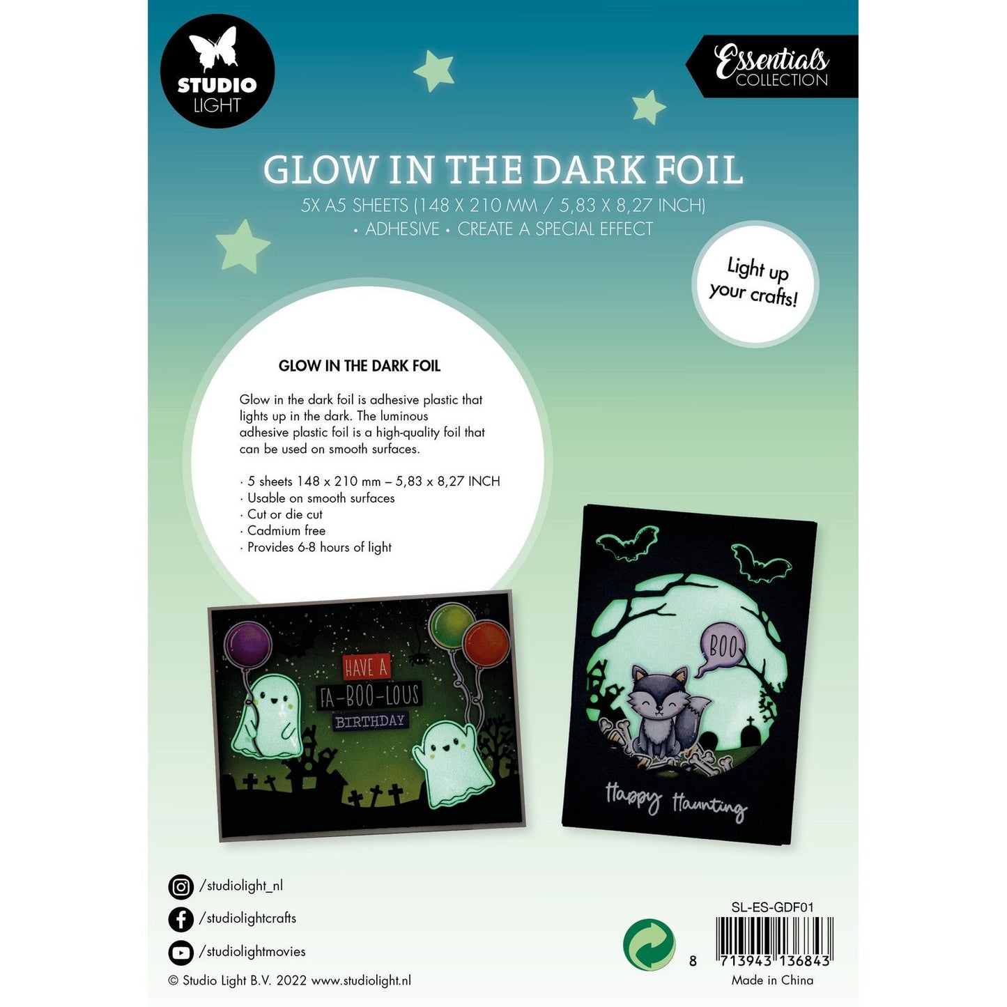 Studio light • essentials glow in the dark foil