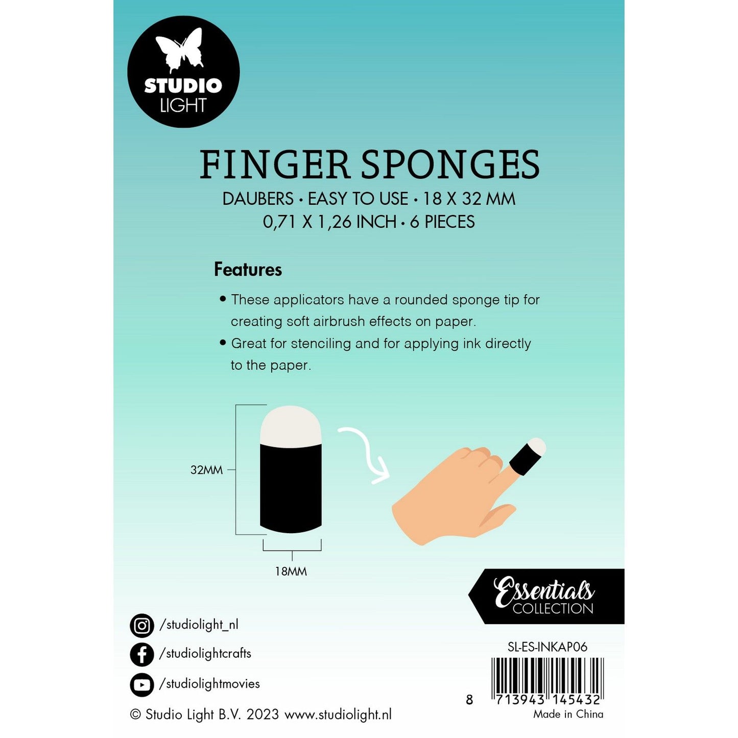 Studio light • essentials tools finger sponges daubers