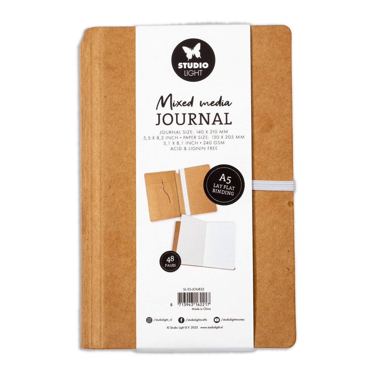Studio light • essentials mixed media journal a5 size