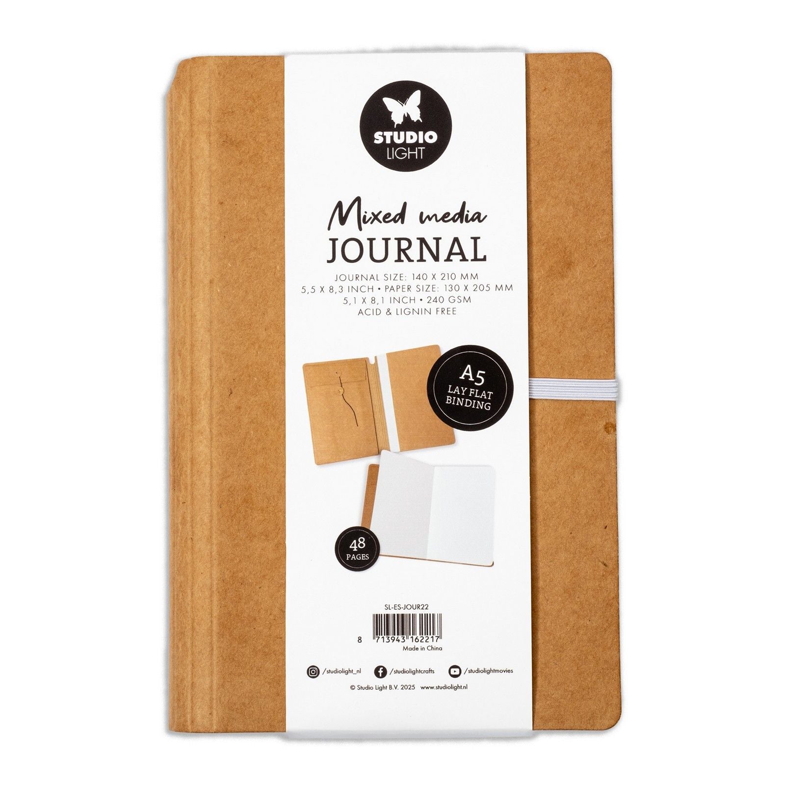 Studio light • essentials mixed media journal a5 size