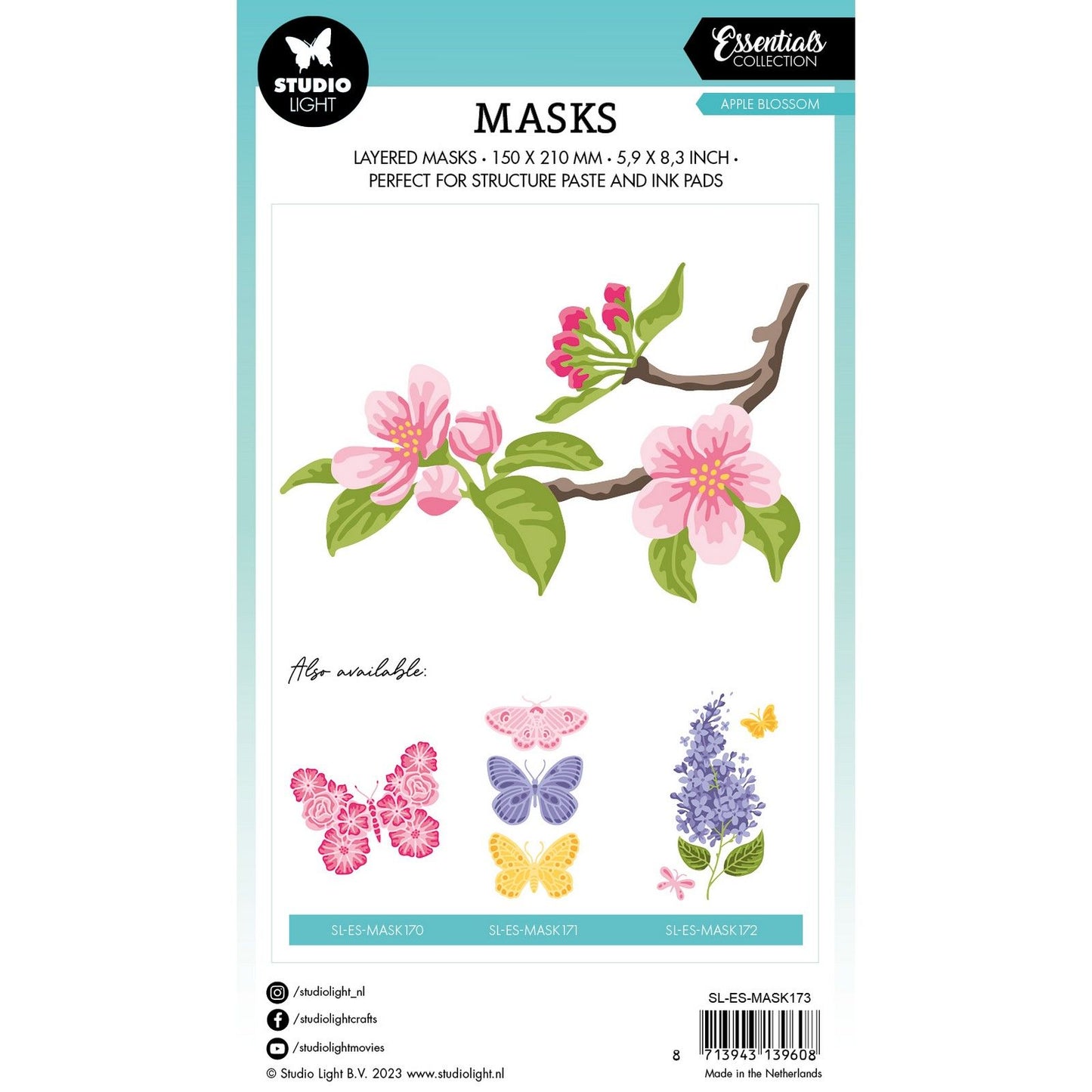 Studio light • essentials mask stencil spring flowers