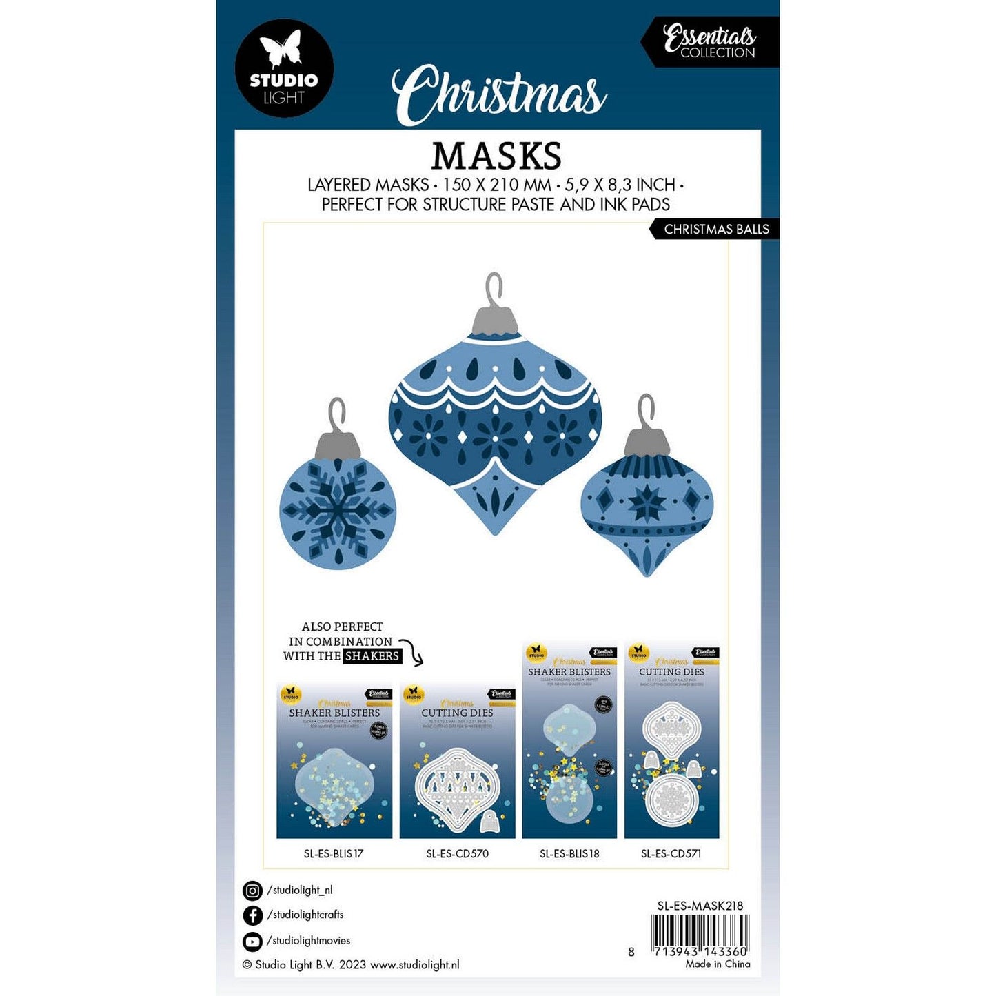 Studio light • essentials mask christmas balls