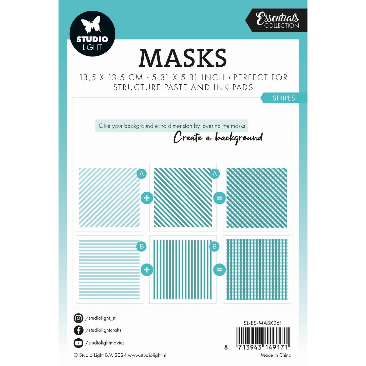 Studio light • essentials mask stencil stripes