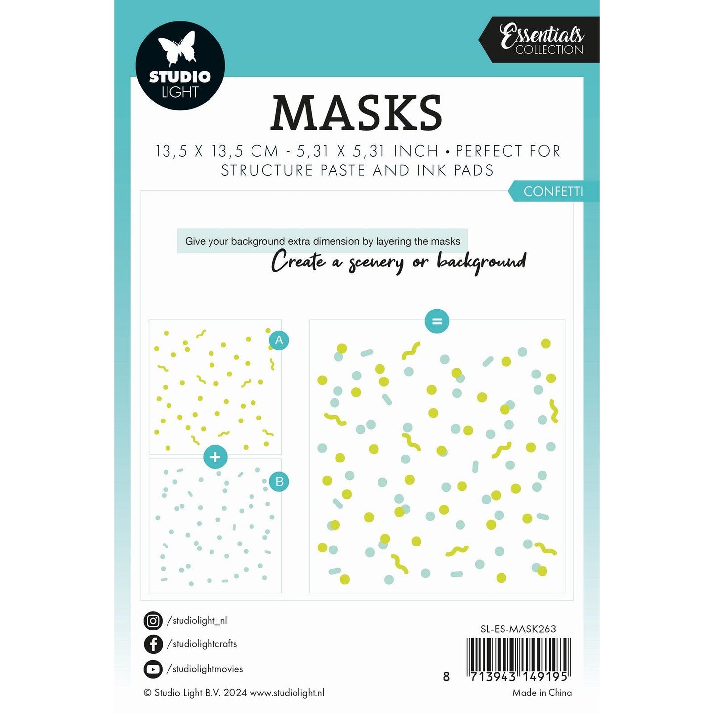 Studio light • essentials mask stencil confetti