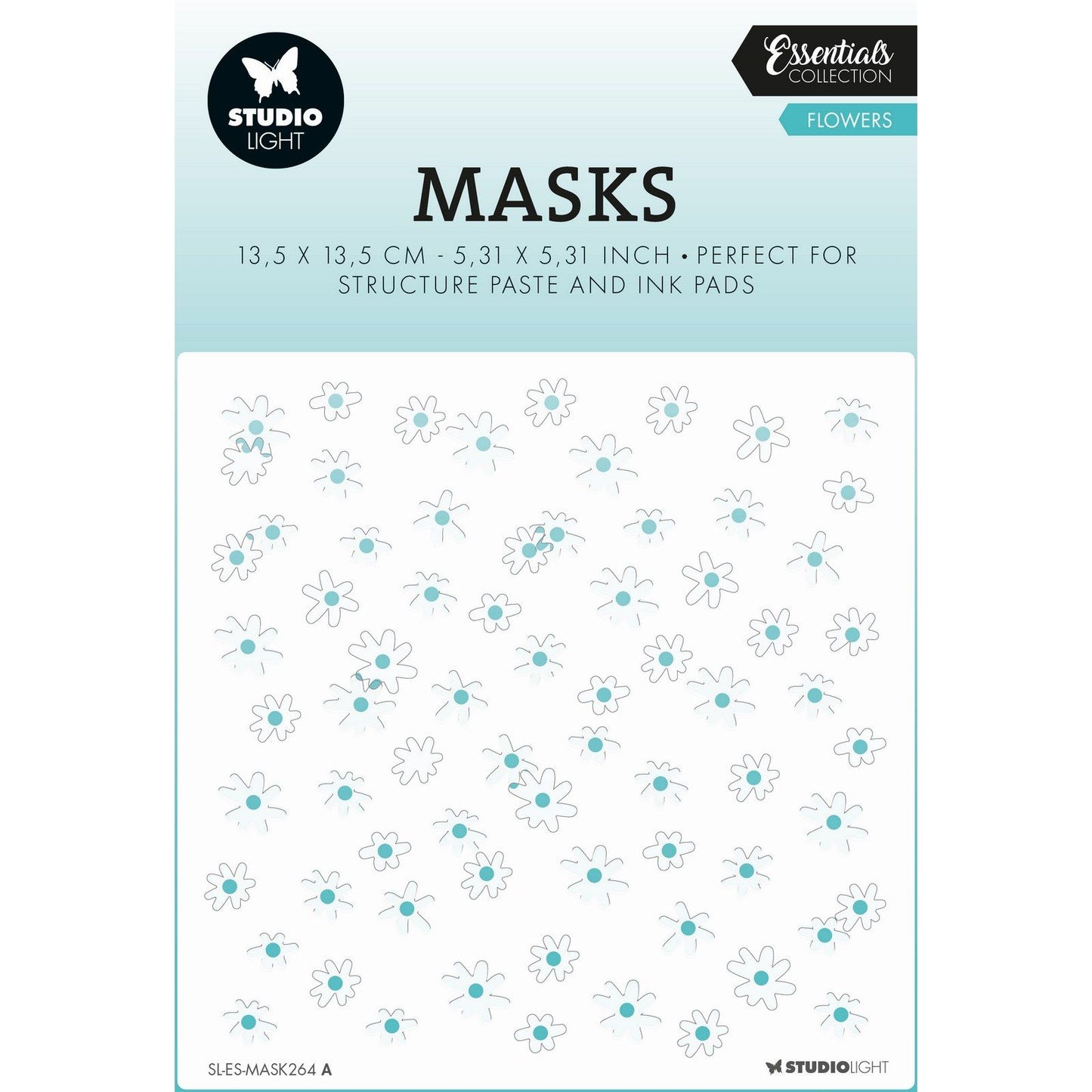 Studio light • essentials mask stencil flowers