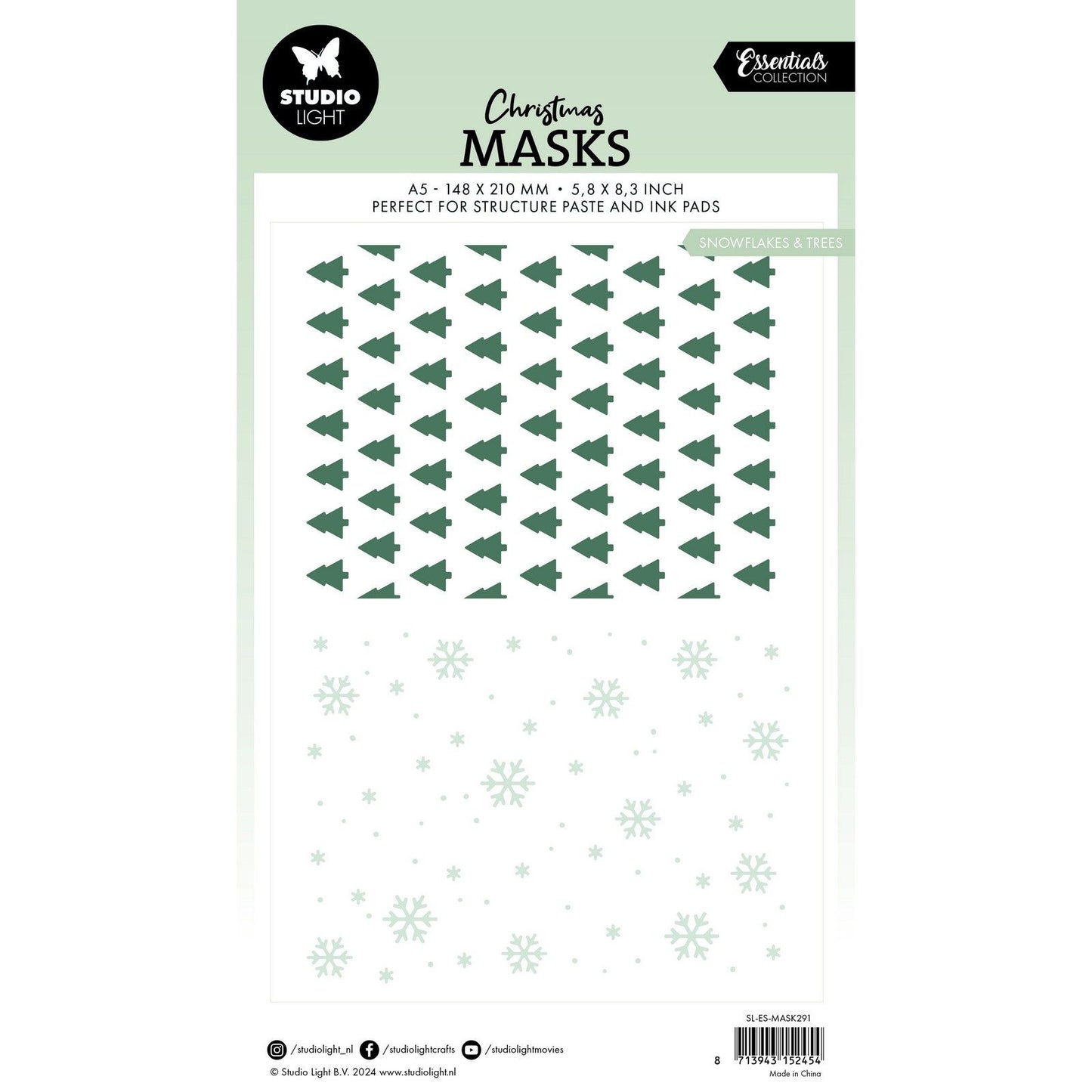 Studio light • essentials mask snowflakes trees