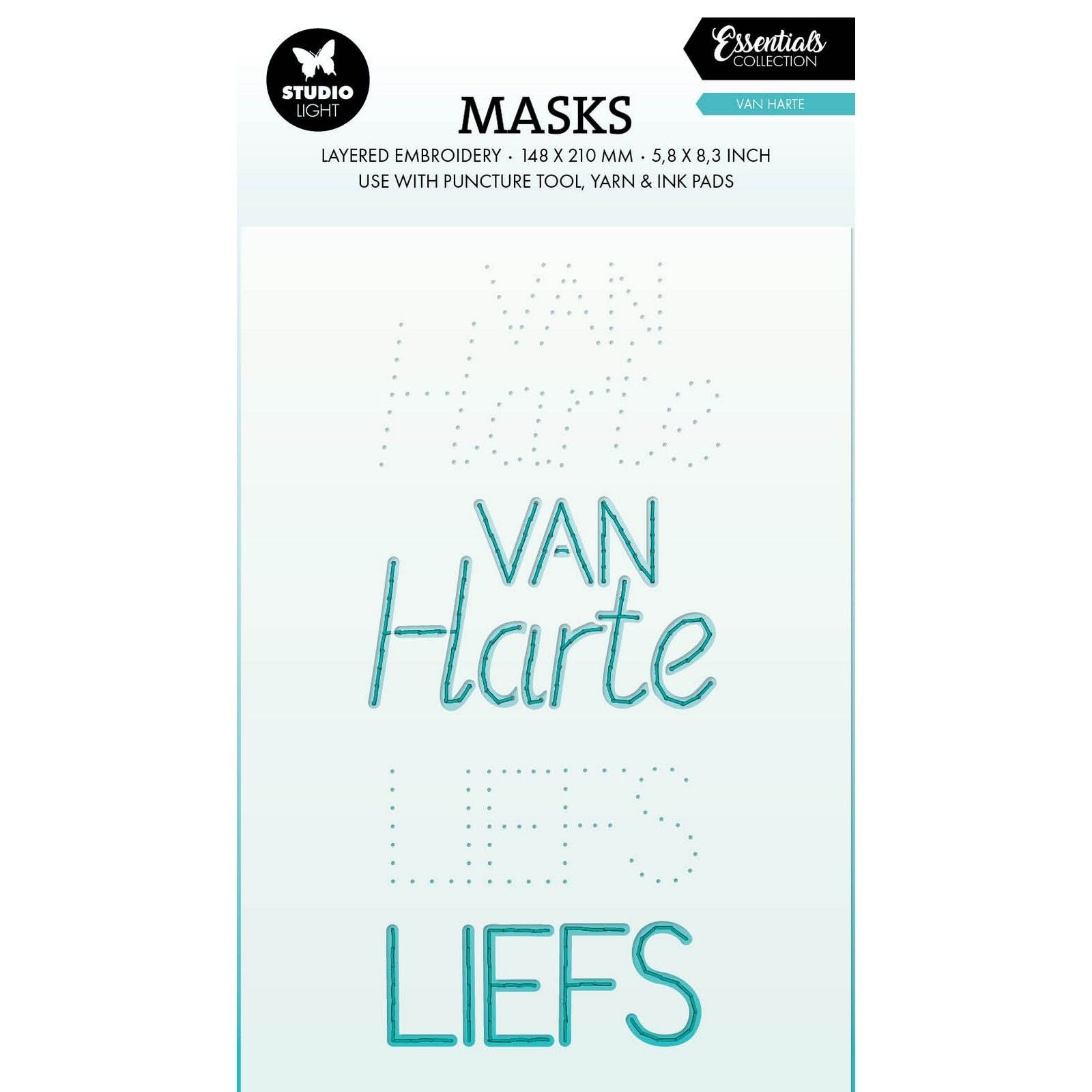 Studio light • essentials mask embroidery - van harte