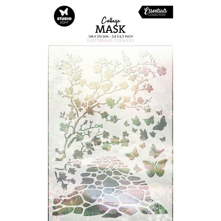 Studio light • essentials mask stencil fluttering flowers