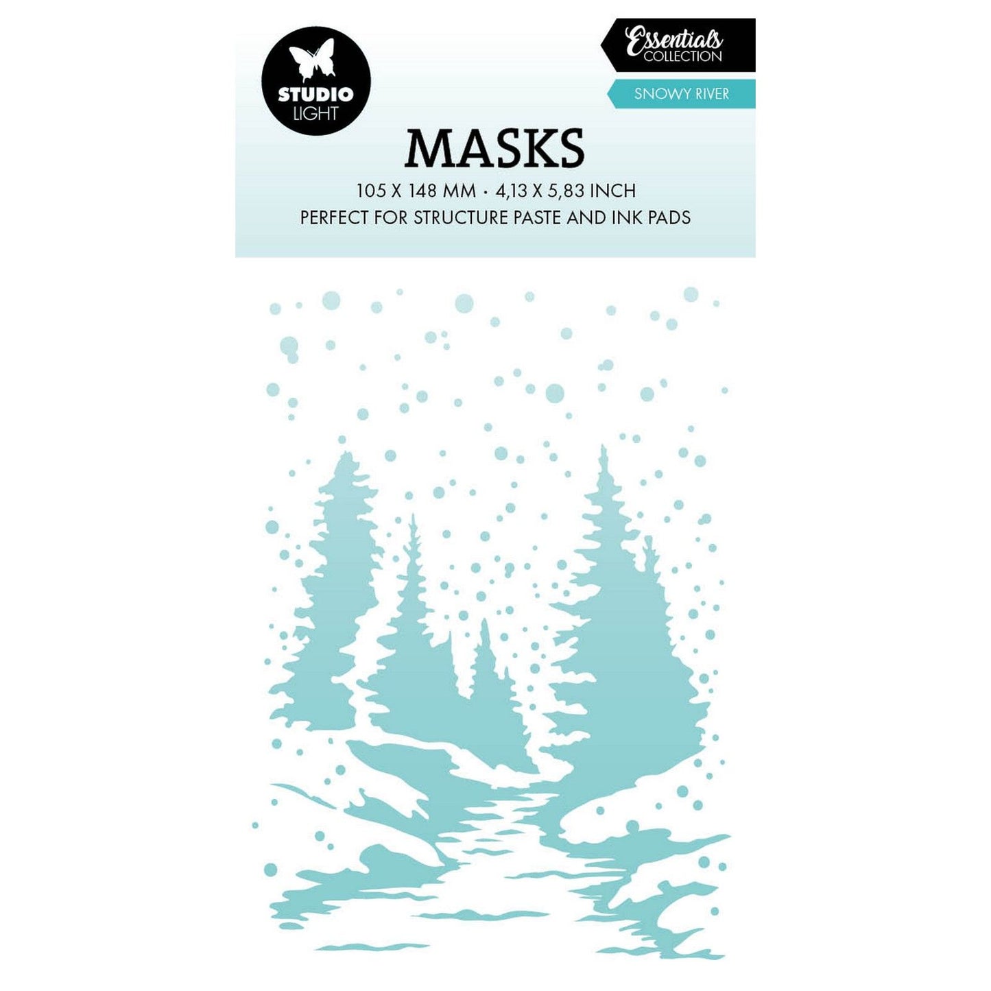 Studio light • mask snowy river essentials 105x148x1mm