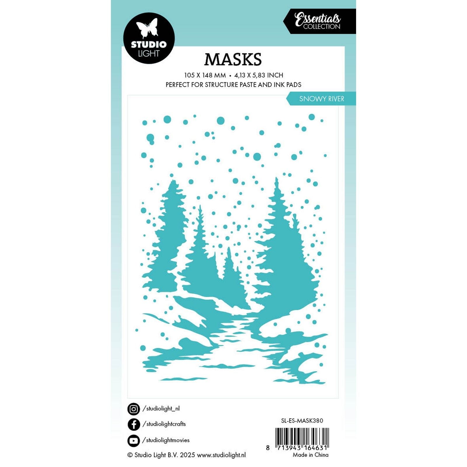Studio light • mask snowy river essentials 105x148x1mm
