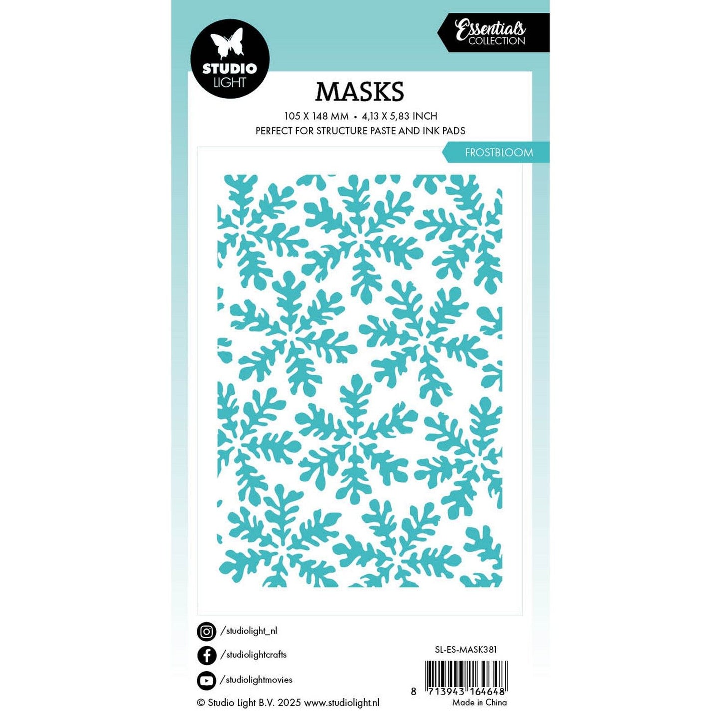Studio light • mask frostbloom essentials 105x148x1mm
