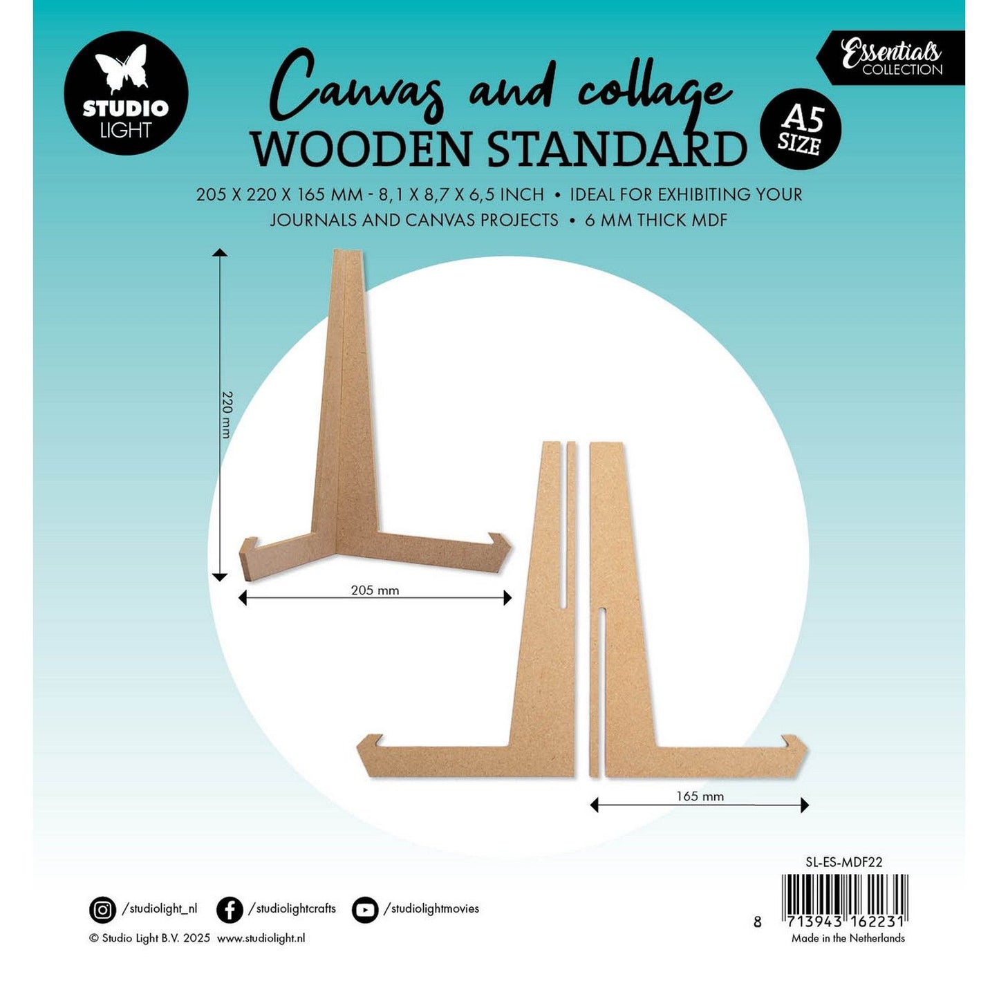 Studio light • essentials journal canvas stand mdf a5