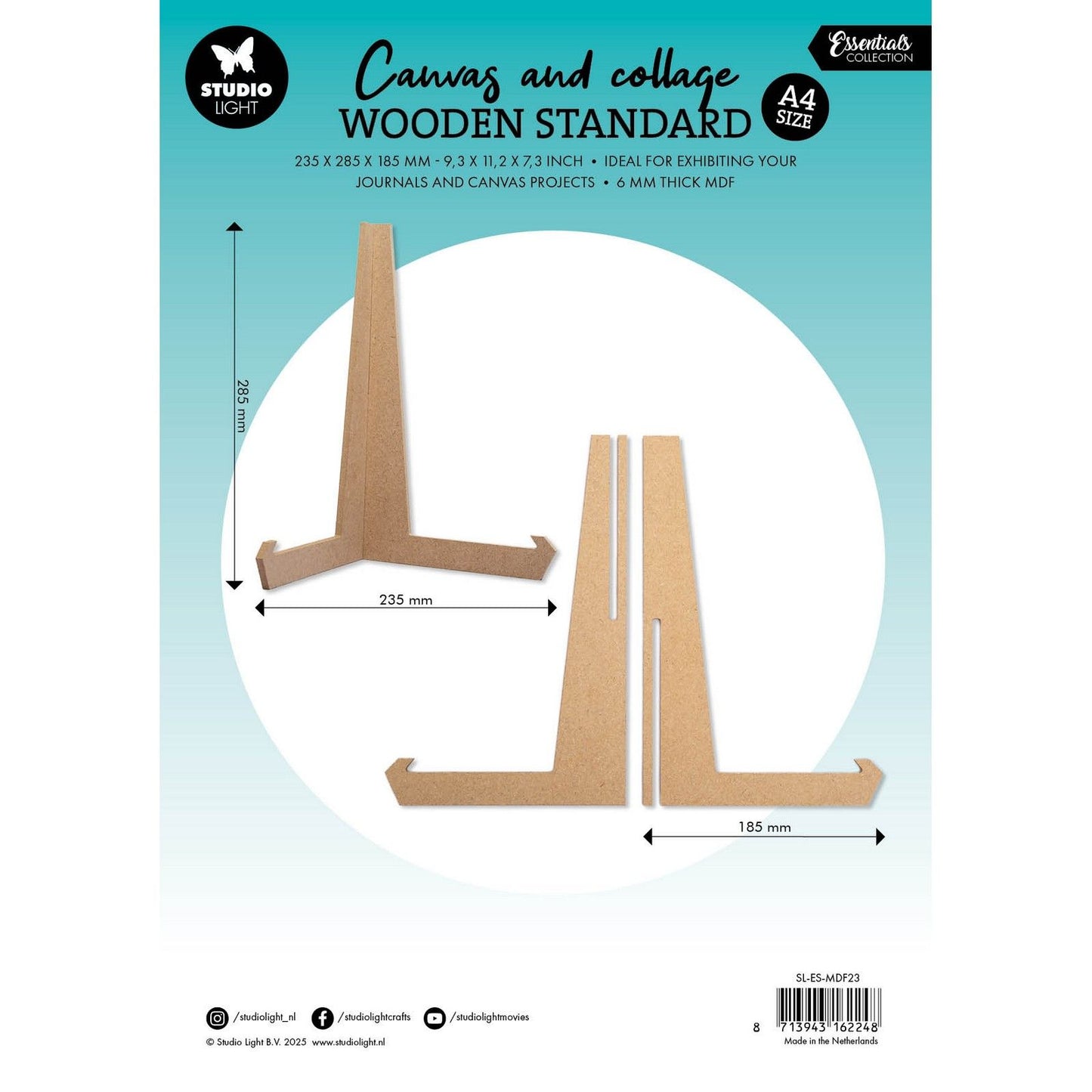 Studio light • essentials journal canvas stand mdf a4