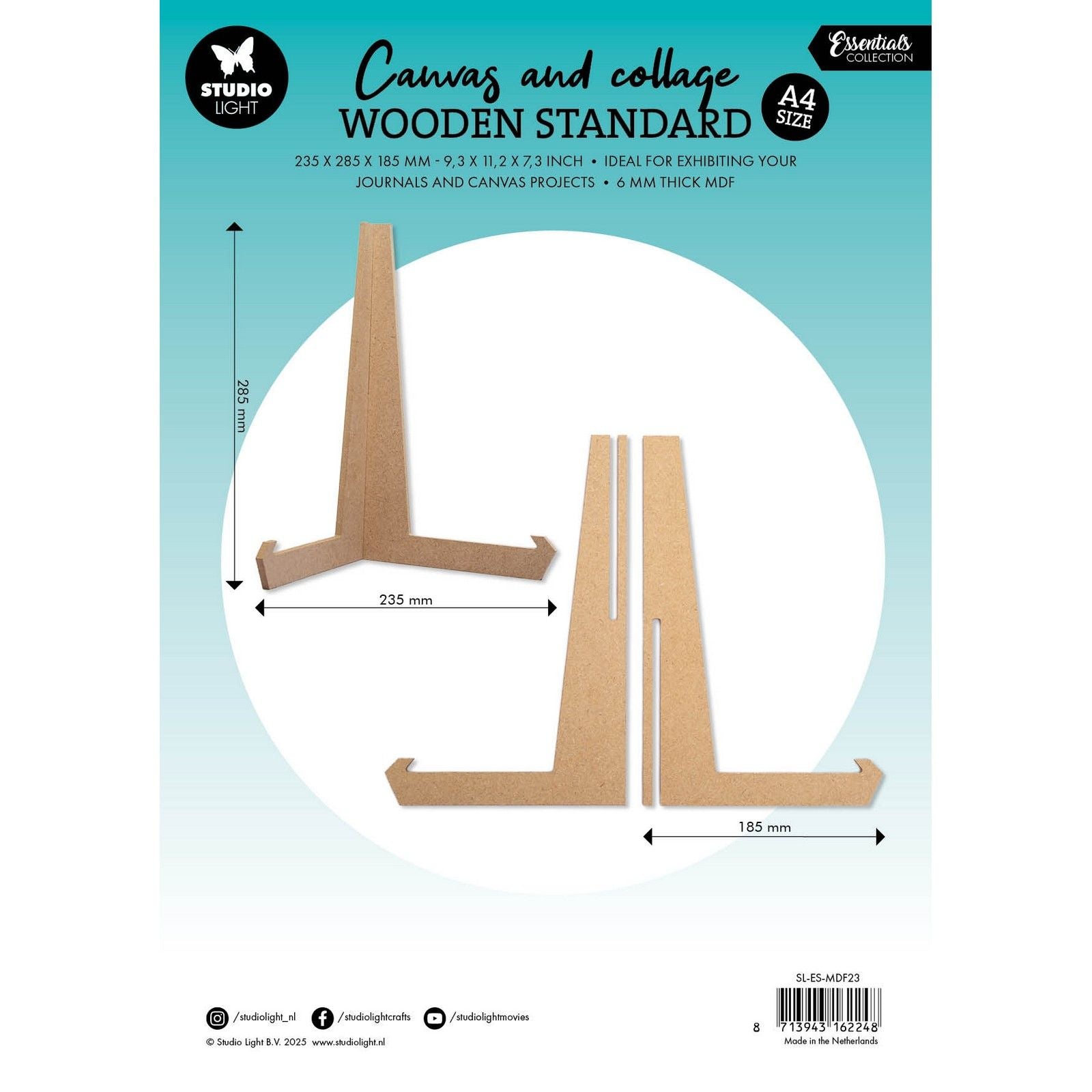 Studio light • essentials journal canvas stand mdf a4