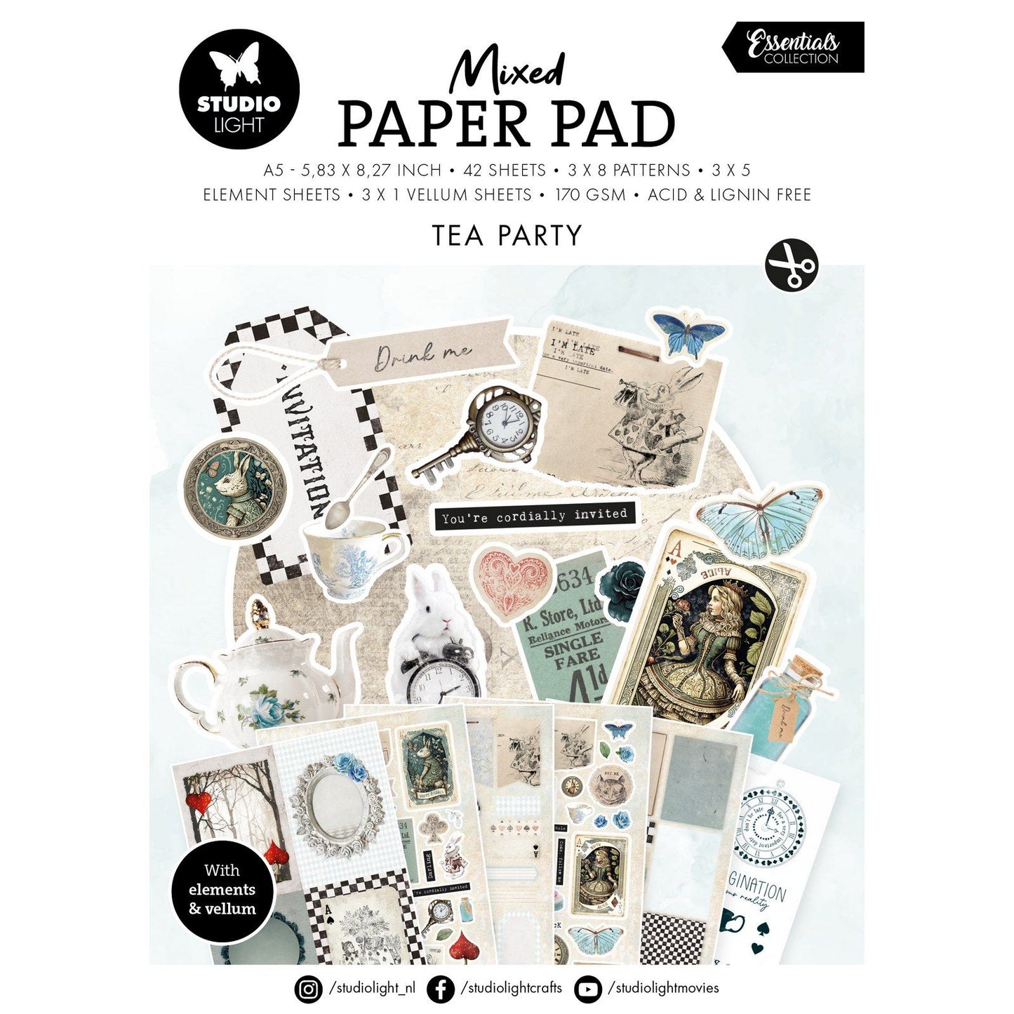 Studio light • essentials mixed paper pad tea party