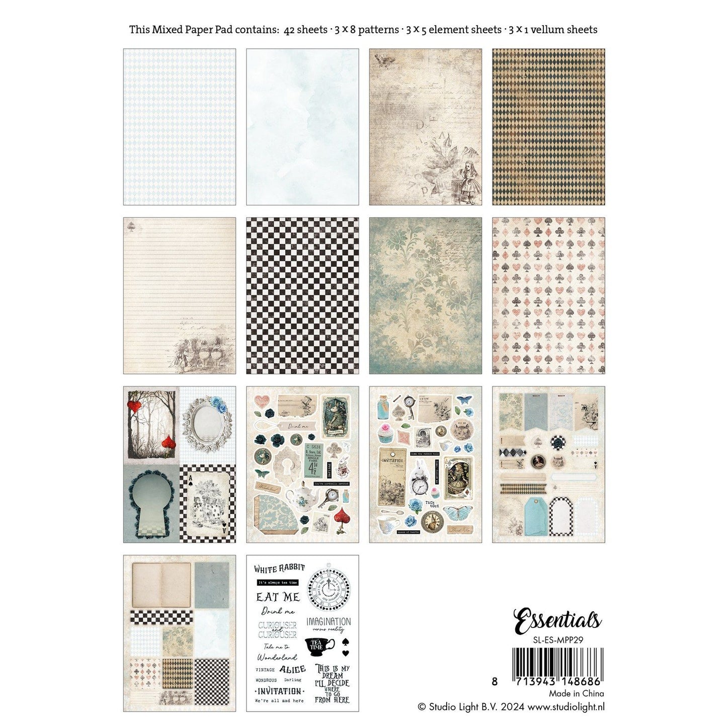 Studio light • essentials mixed paper pad tea party