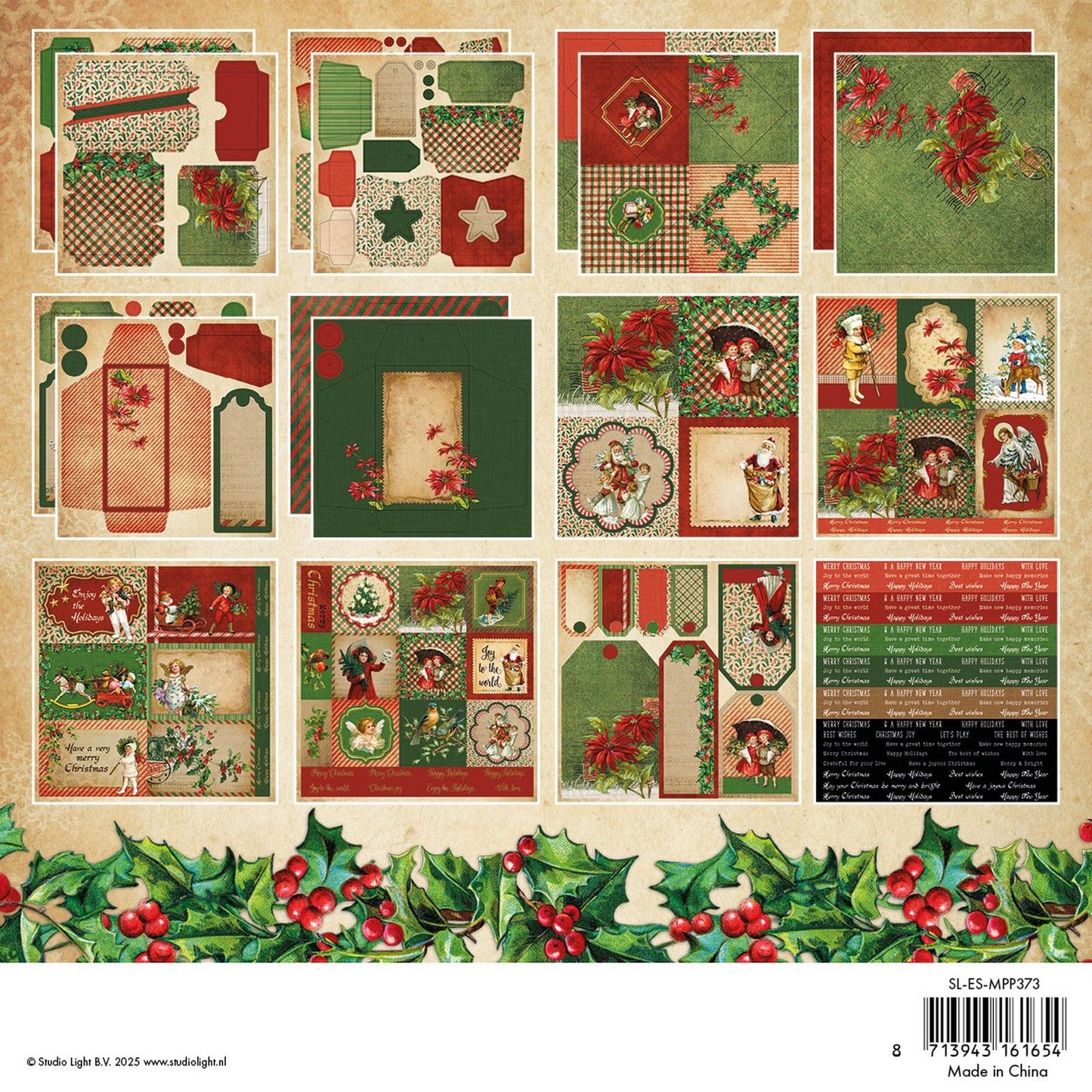 Studio light • essentials mixed paper pad vintage christmas
