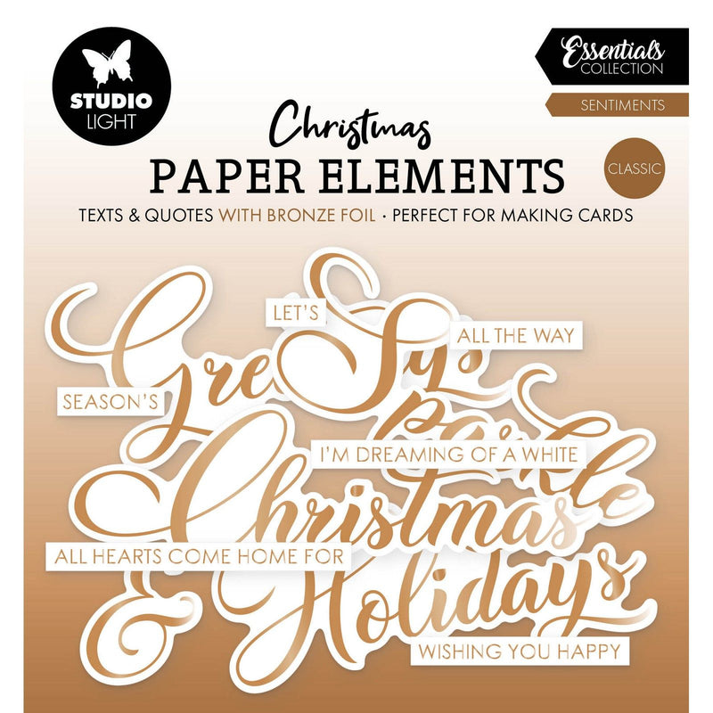 Studio light • essentials paper elements bronze sentiments classic