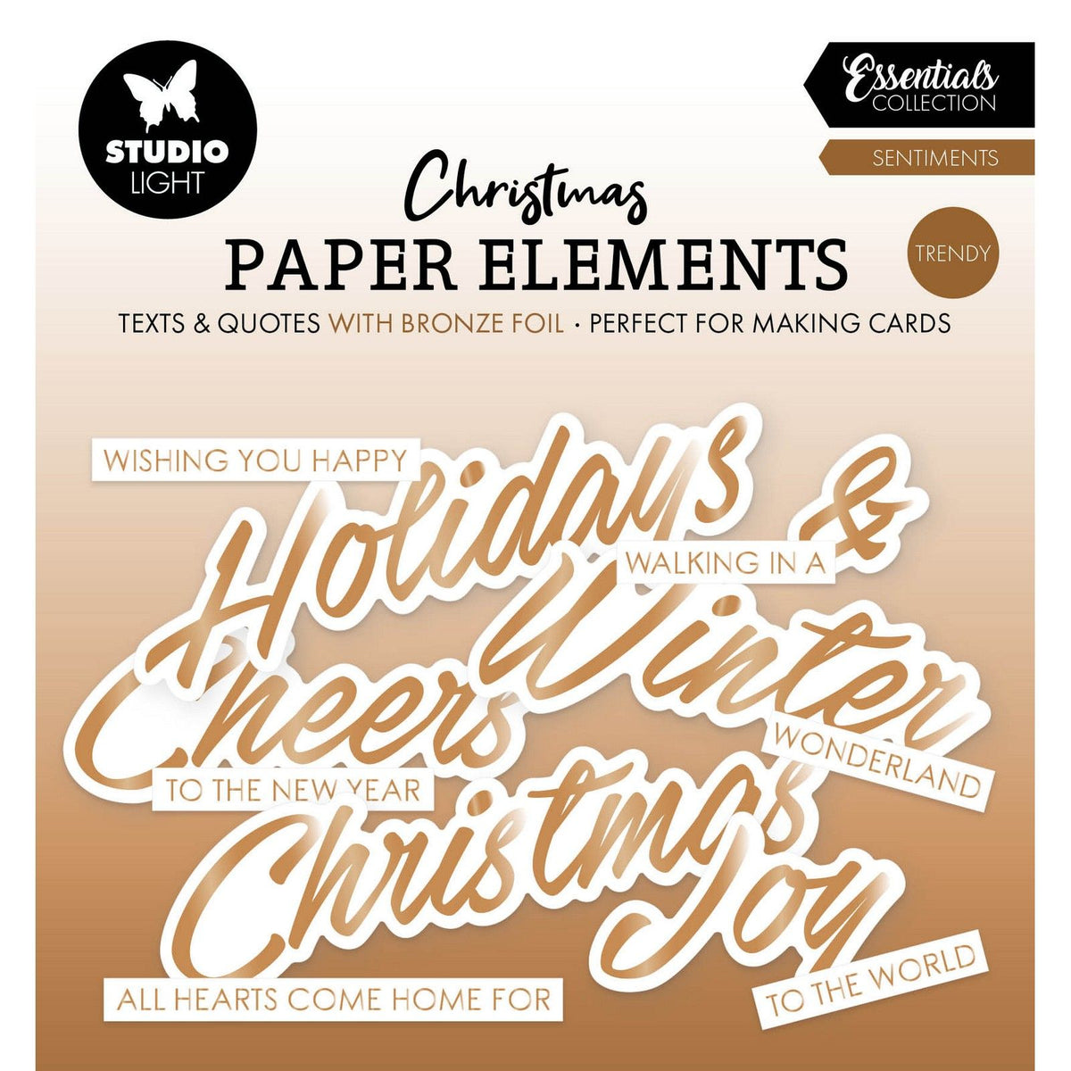 Studio light • essentials paper elements bronze sentiments trendy