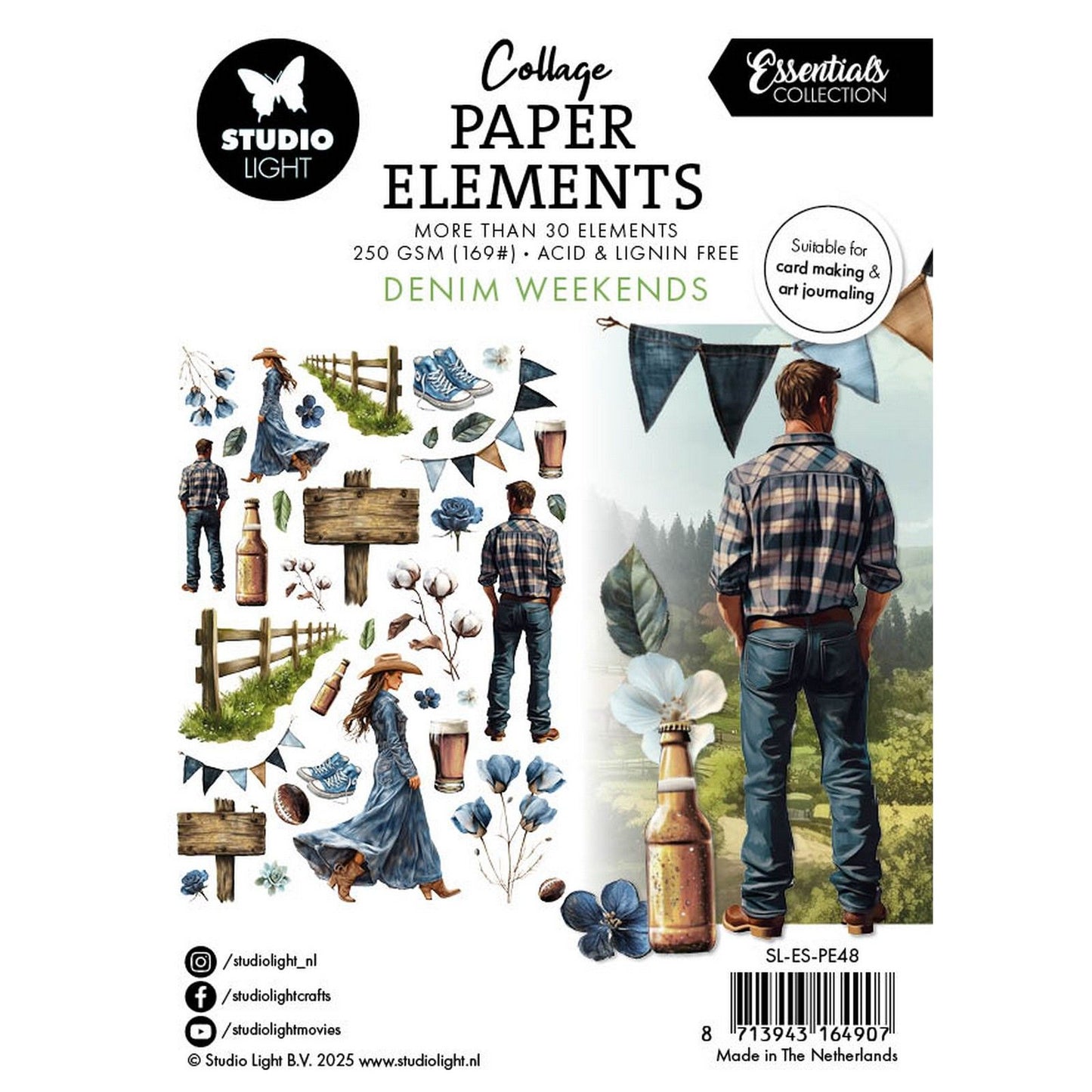 Studio light • essentials paper elements denim weekends