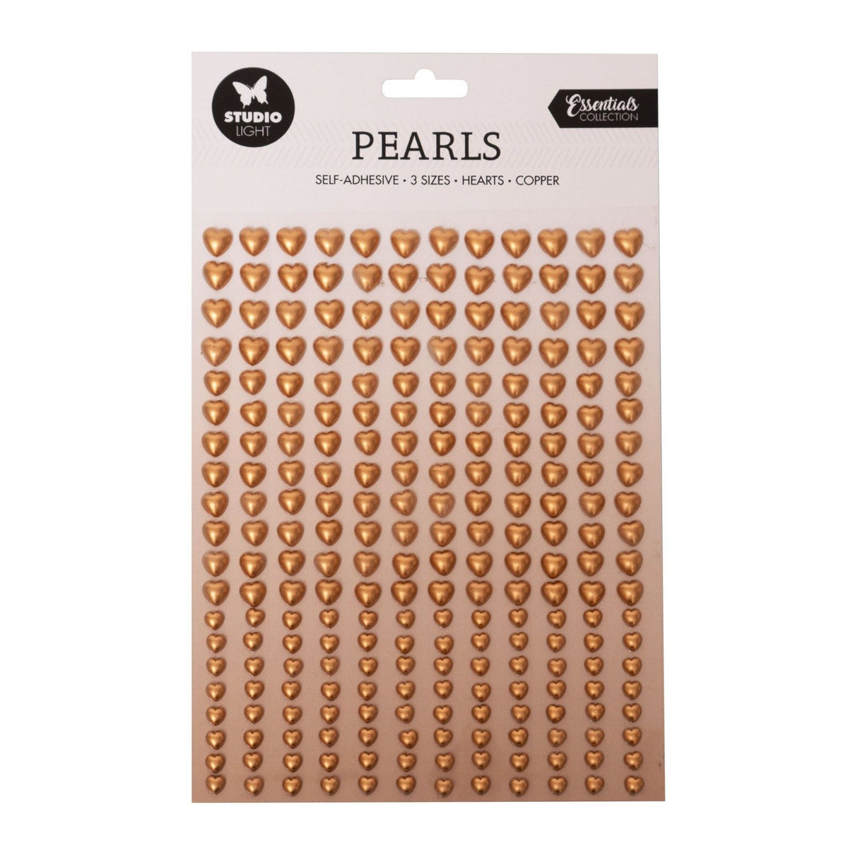 Studio light • essentials self-adhesive pearls copper hearts