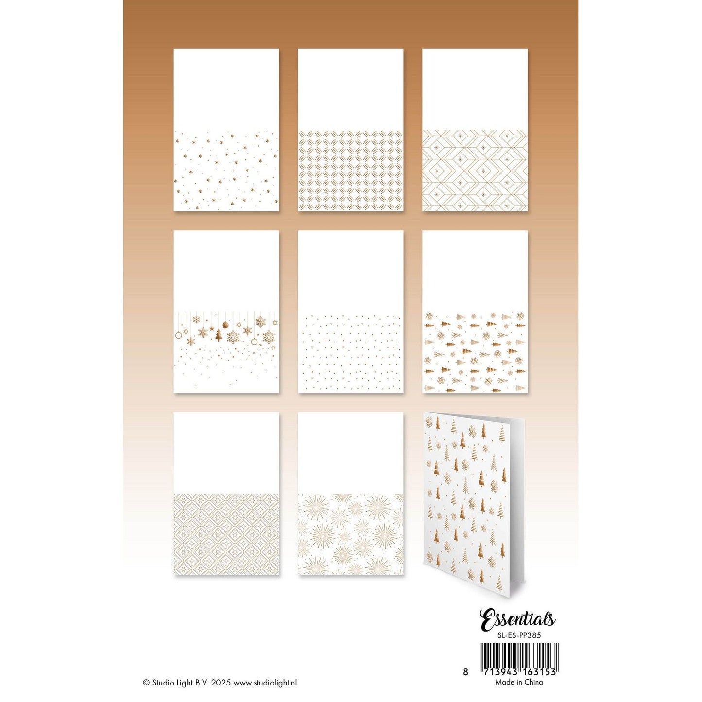 Studio light • essentials foiled cards bronze patterns