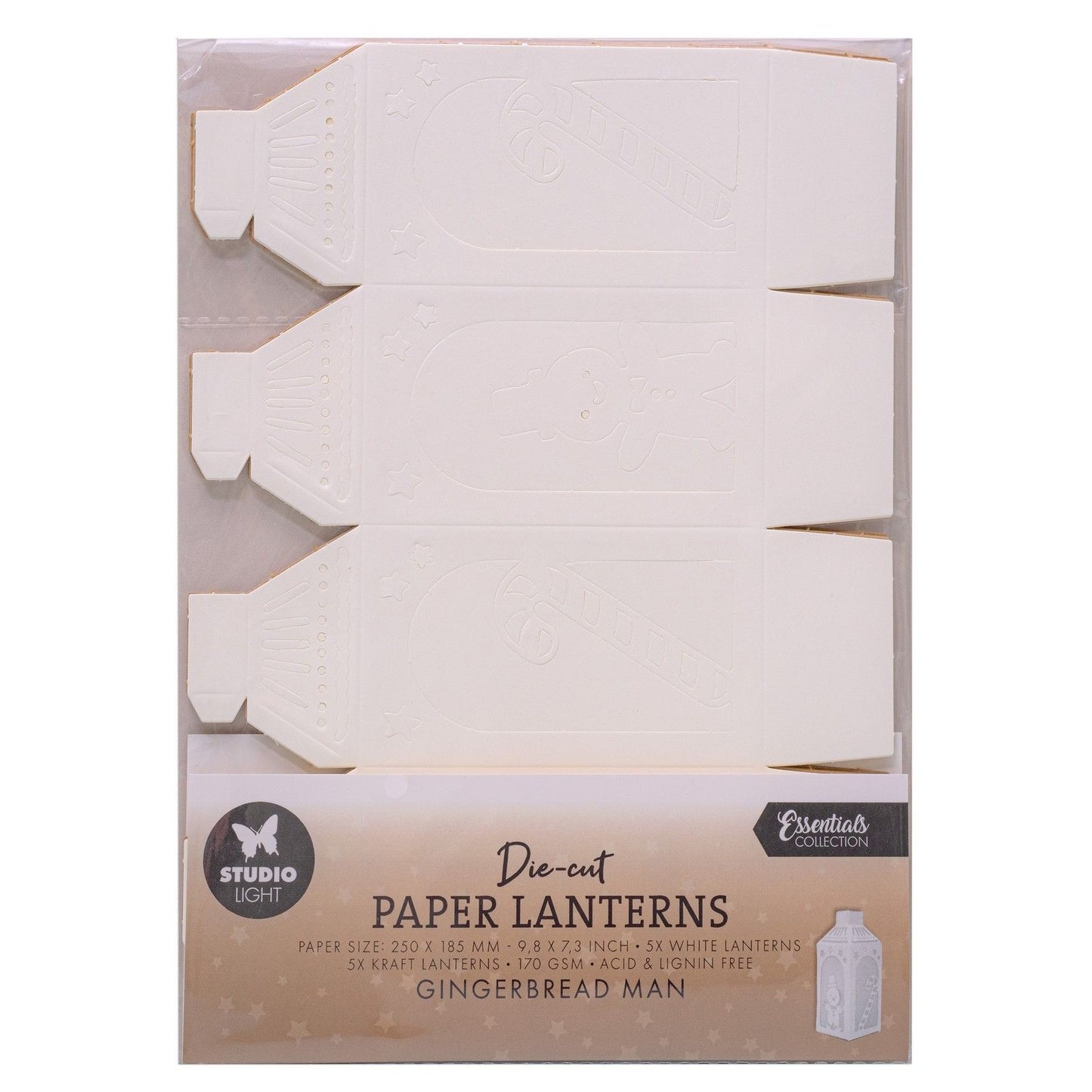 Studio light • essentials die-cut paper lanterns gingerbread man
