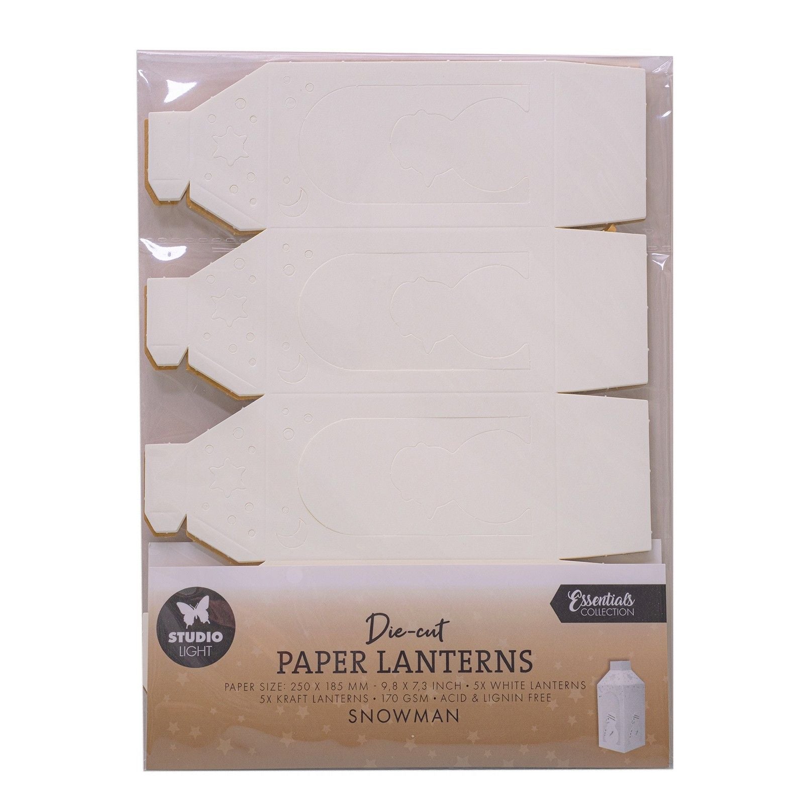 Studio light • essentials die-cut paper lanterns snowman