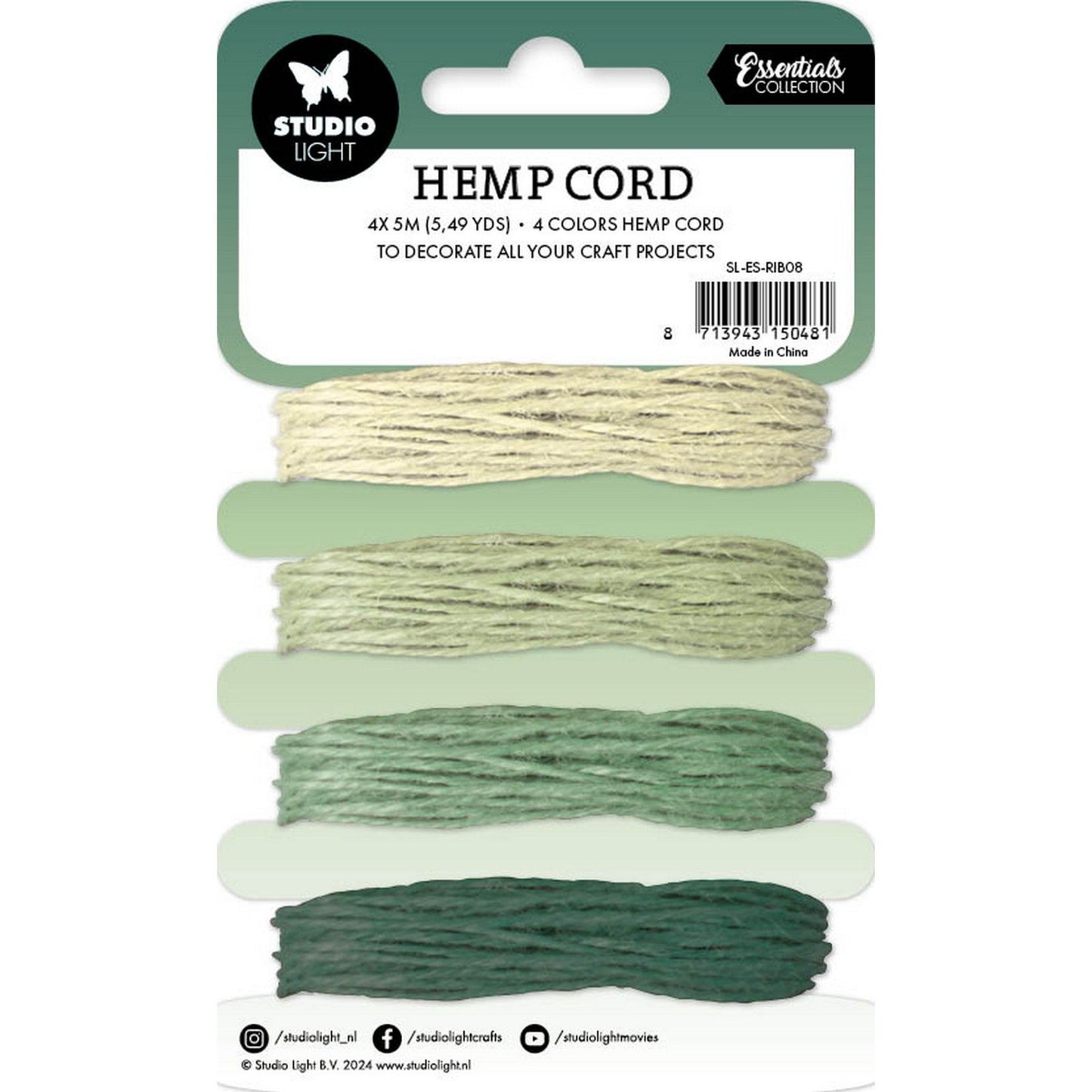 Studio light • consumables hemp cord shades of green