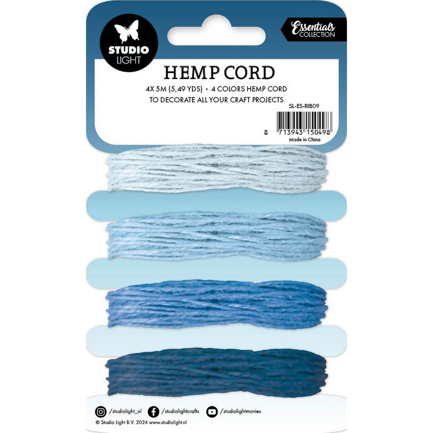 Studio light • consumables hemp cord shades of blue
