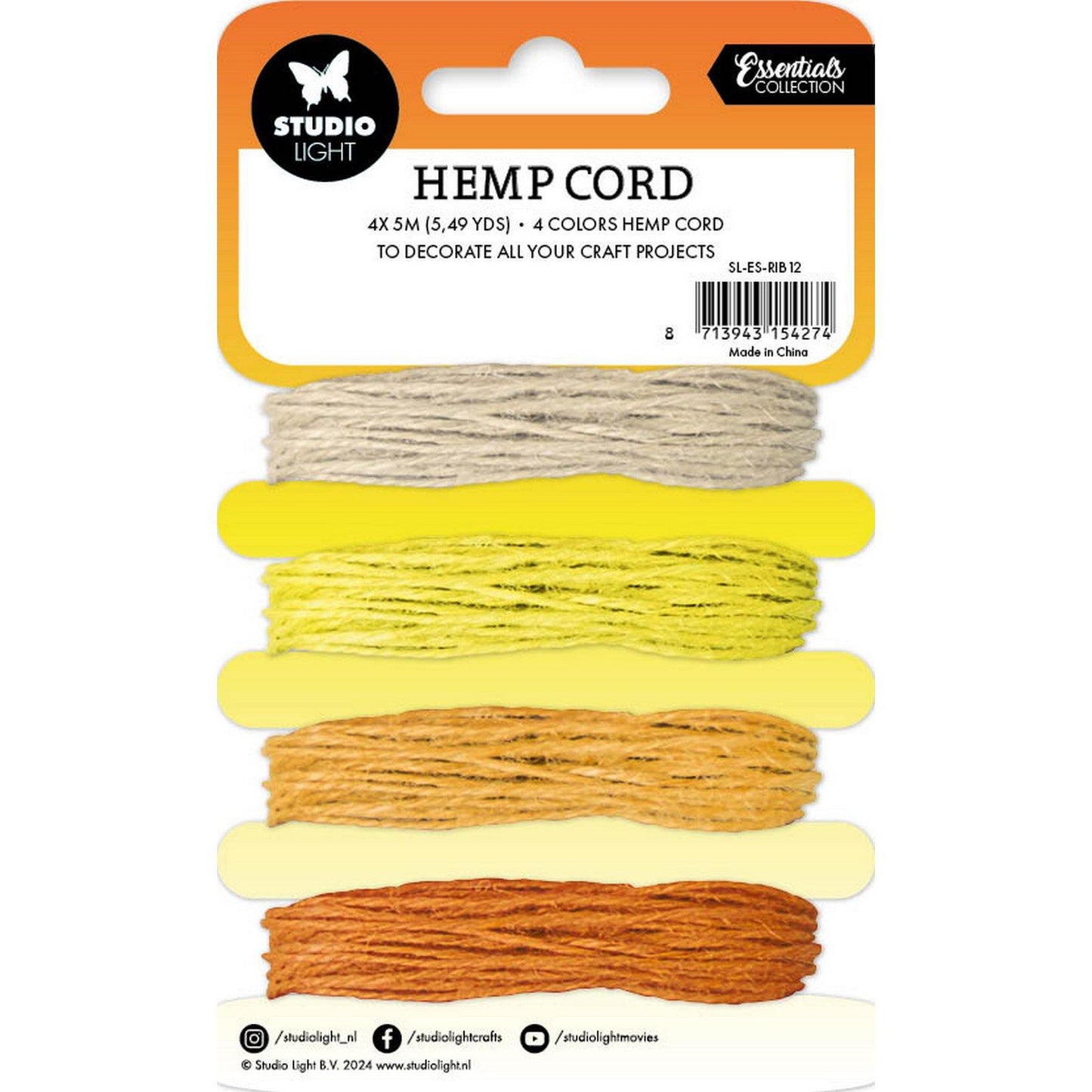 Studio light • consumables hemp cord shades of yellow