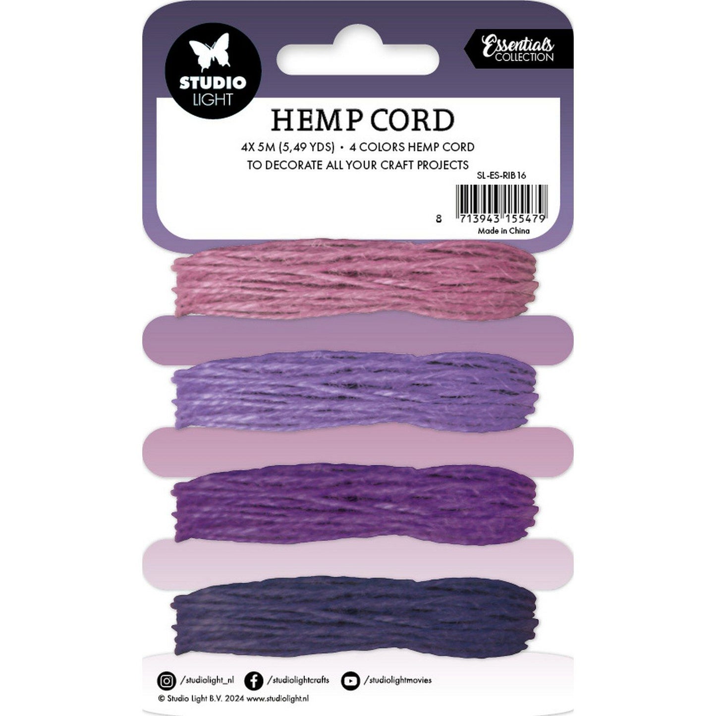 Studio light • consumables hemp cord shades of purple