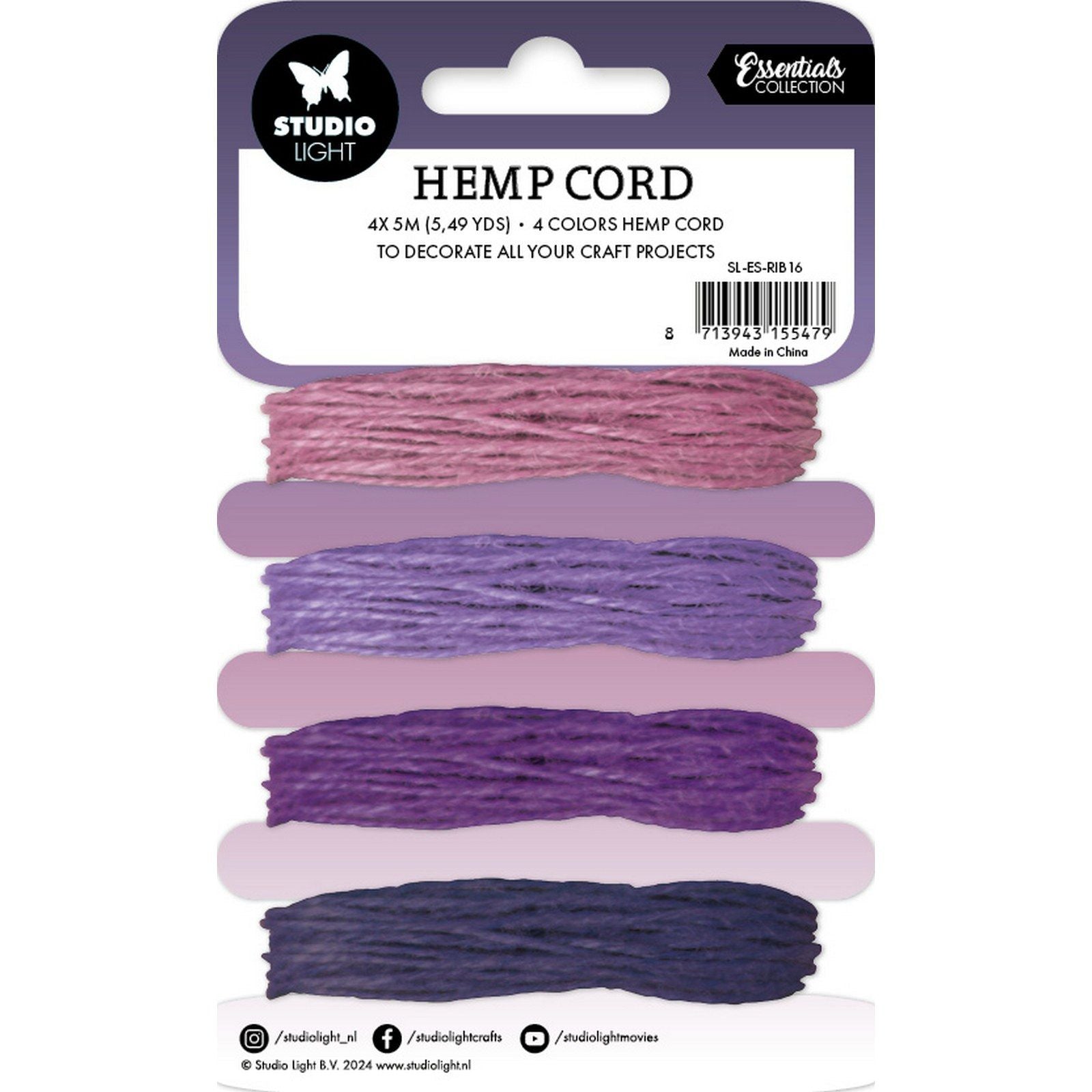 Studio light • consumables hemp cord shades of purple