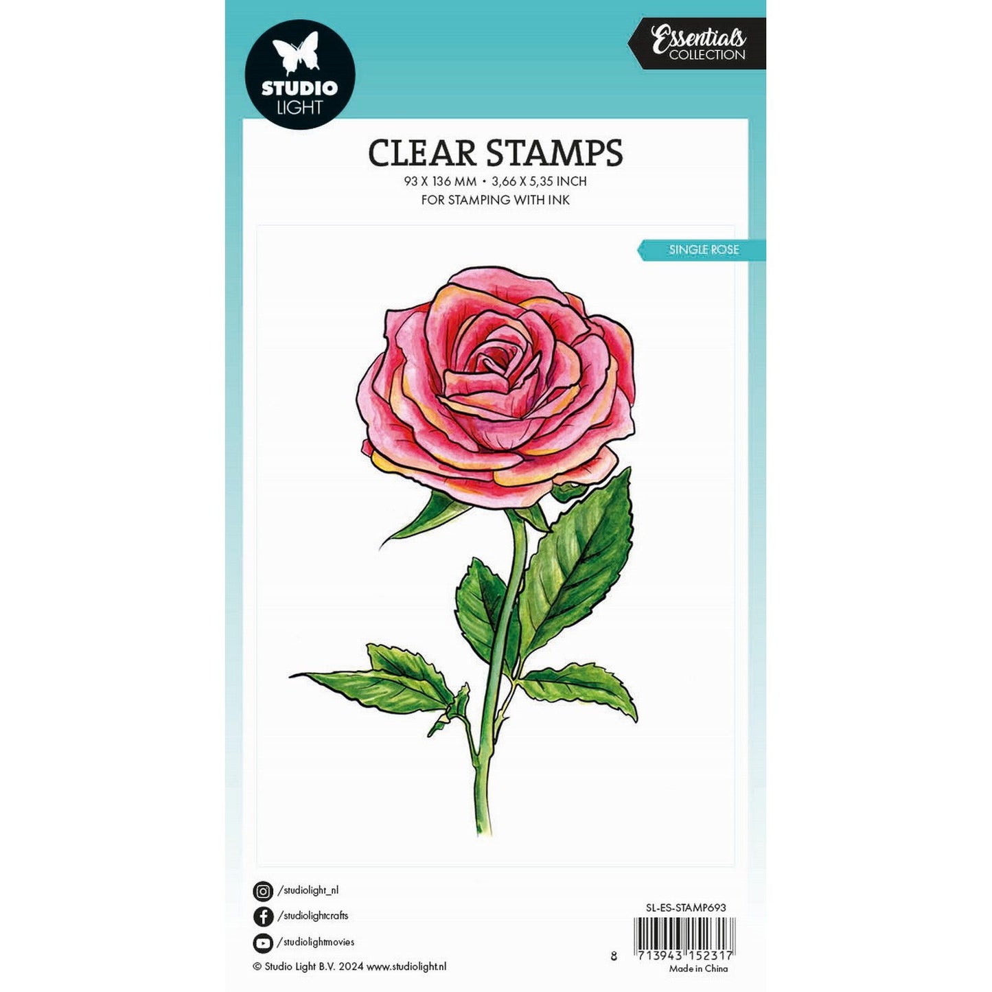 Studio light • essentials clear stamp single rose