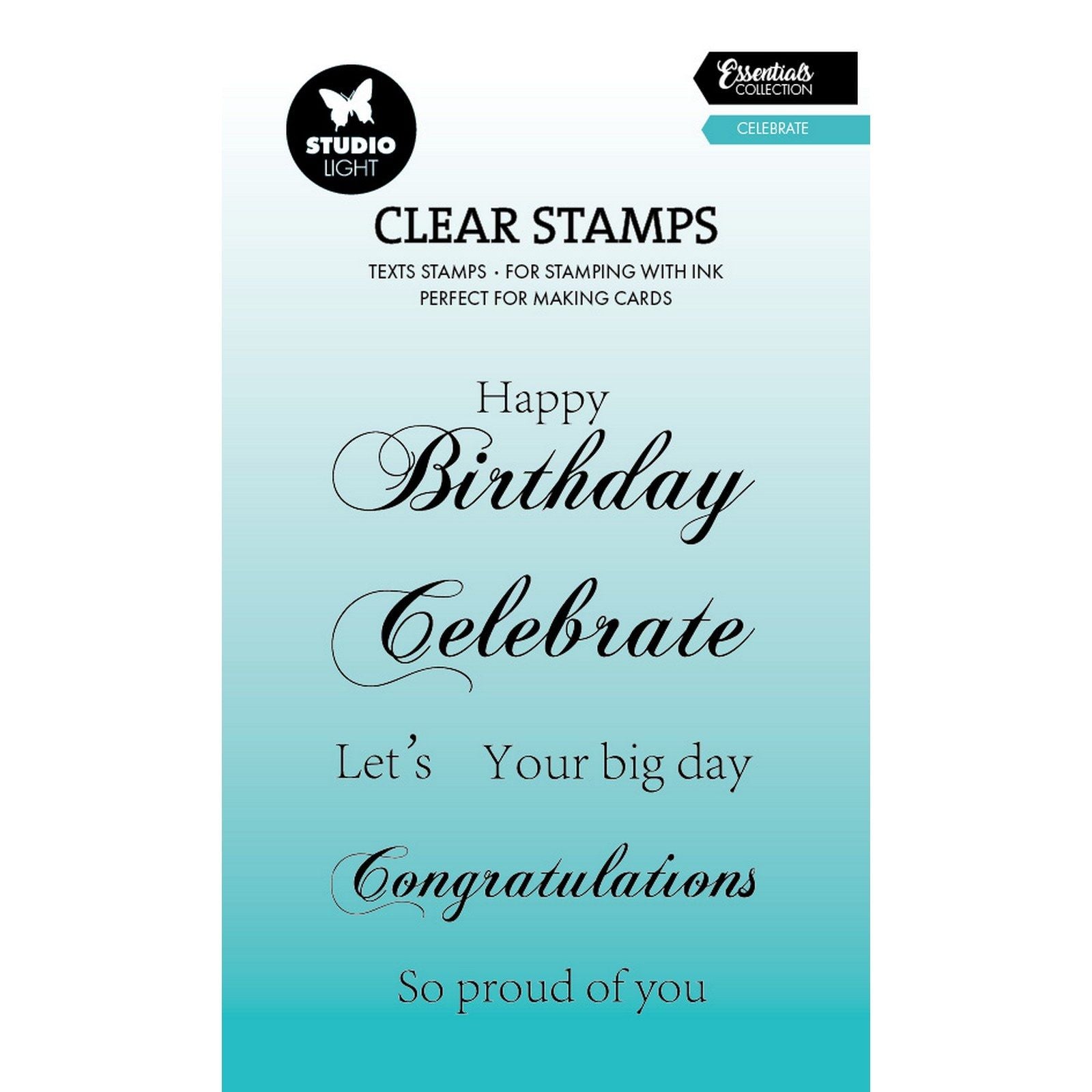 Studio light • essentials clear stamp celebrate