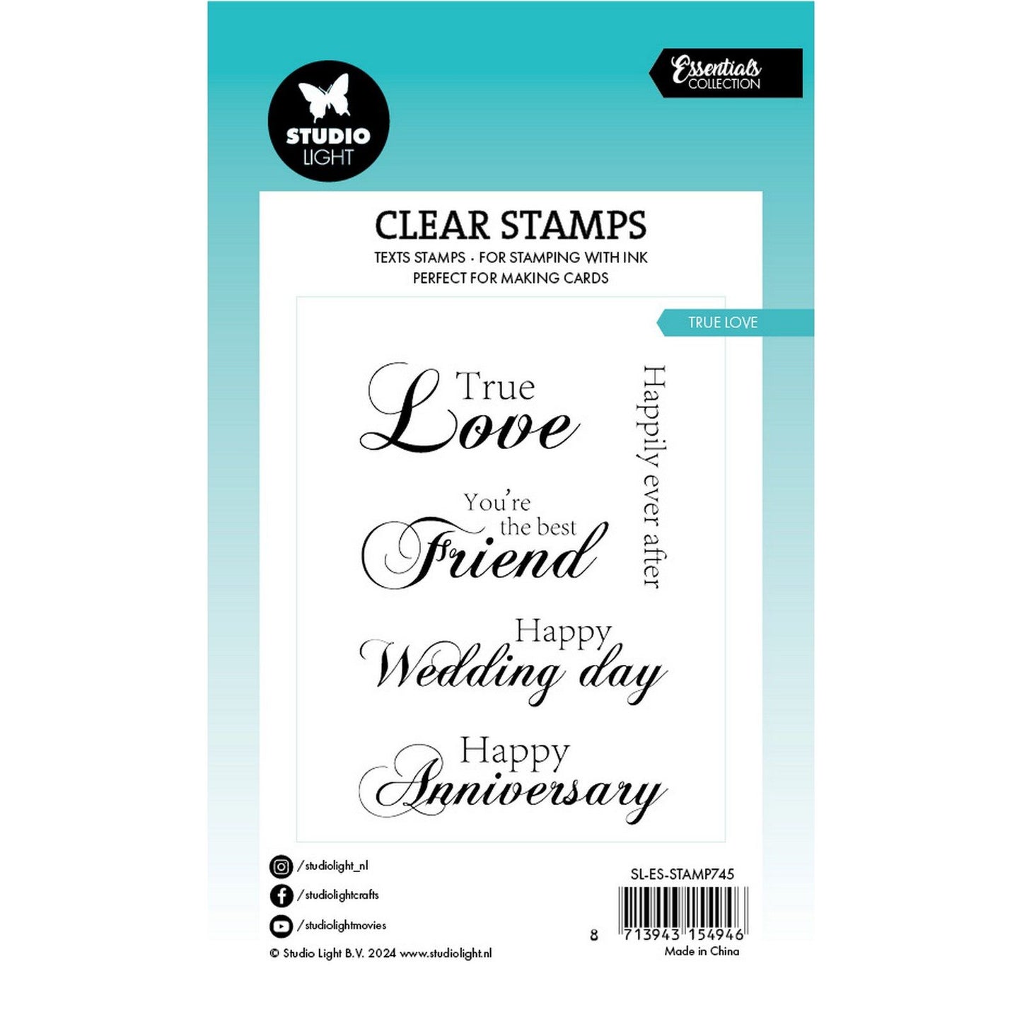 Studio light • essentials clear stamp true love