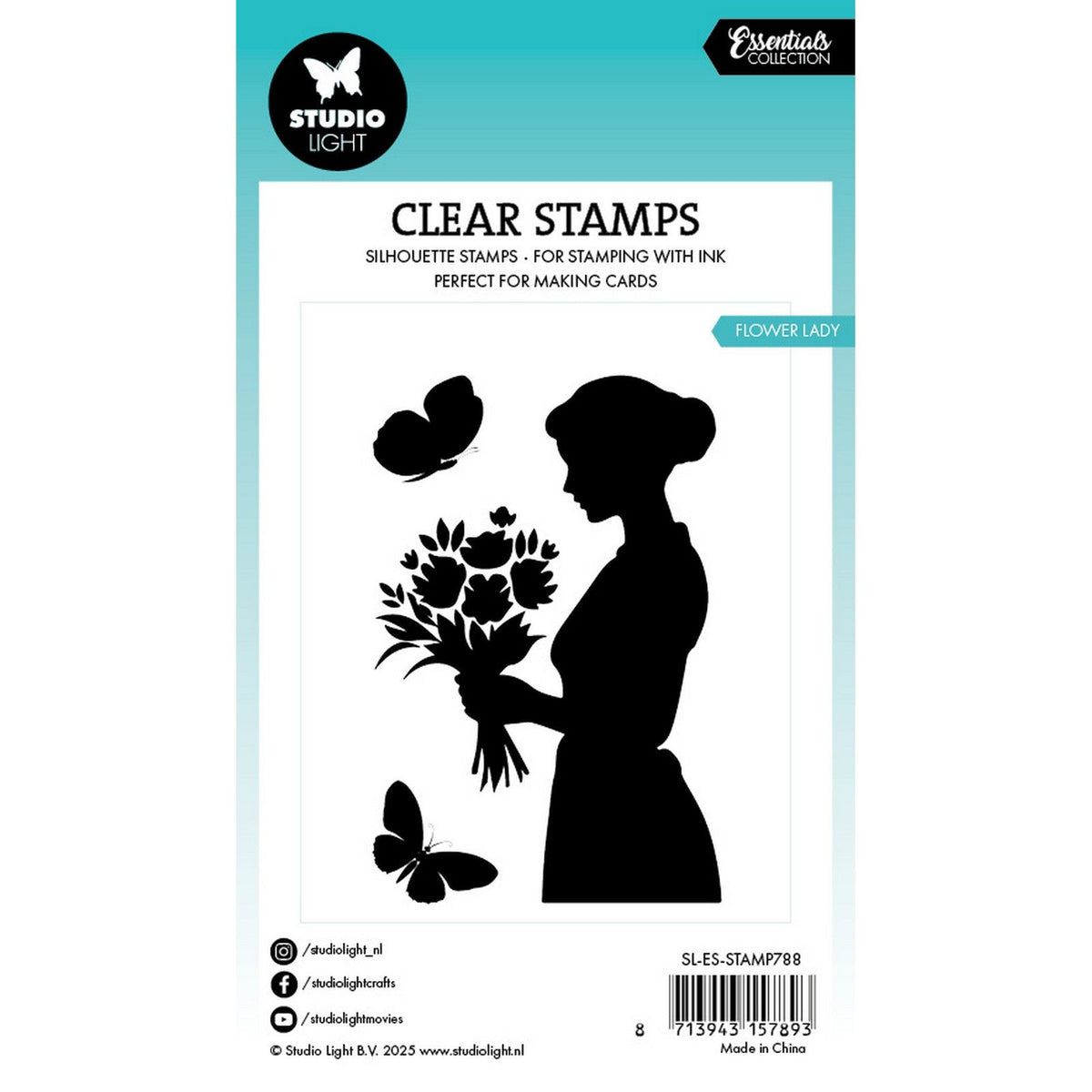 Studio light • essentials clear stamp flower lady